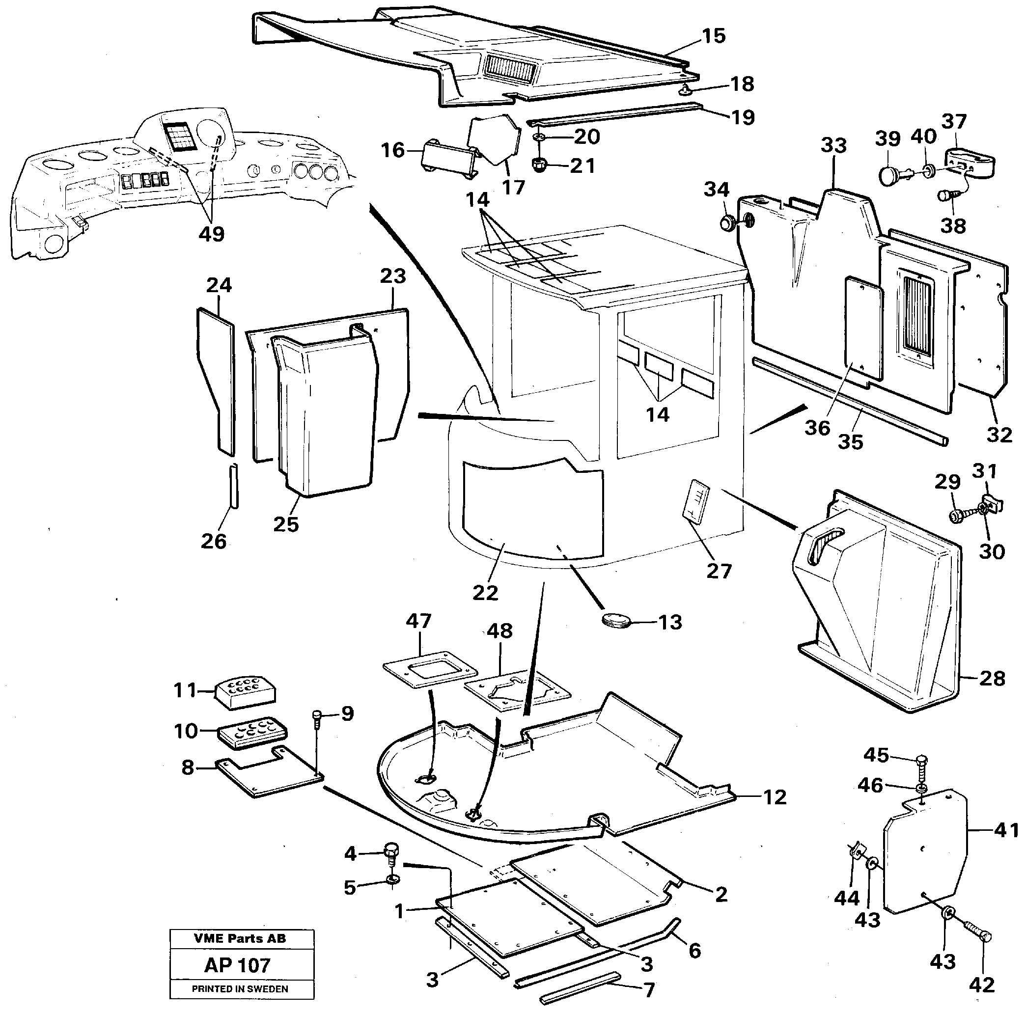 Insulating matting — volvo parts diagram