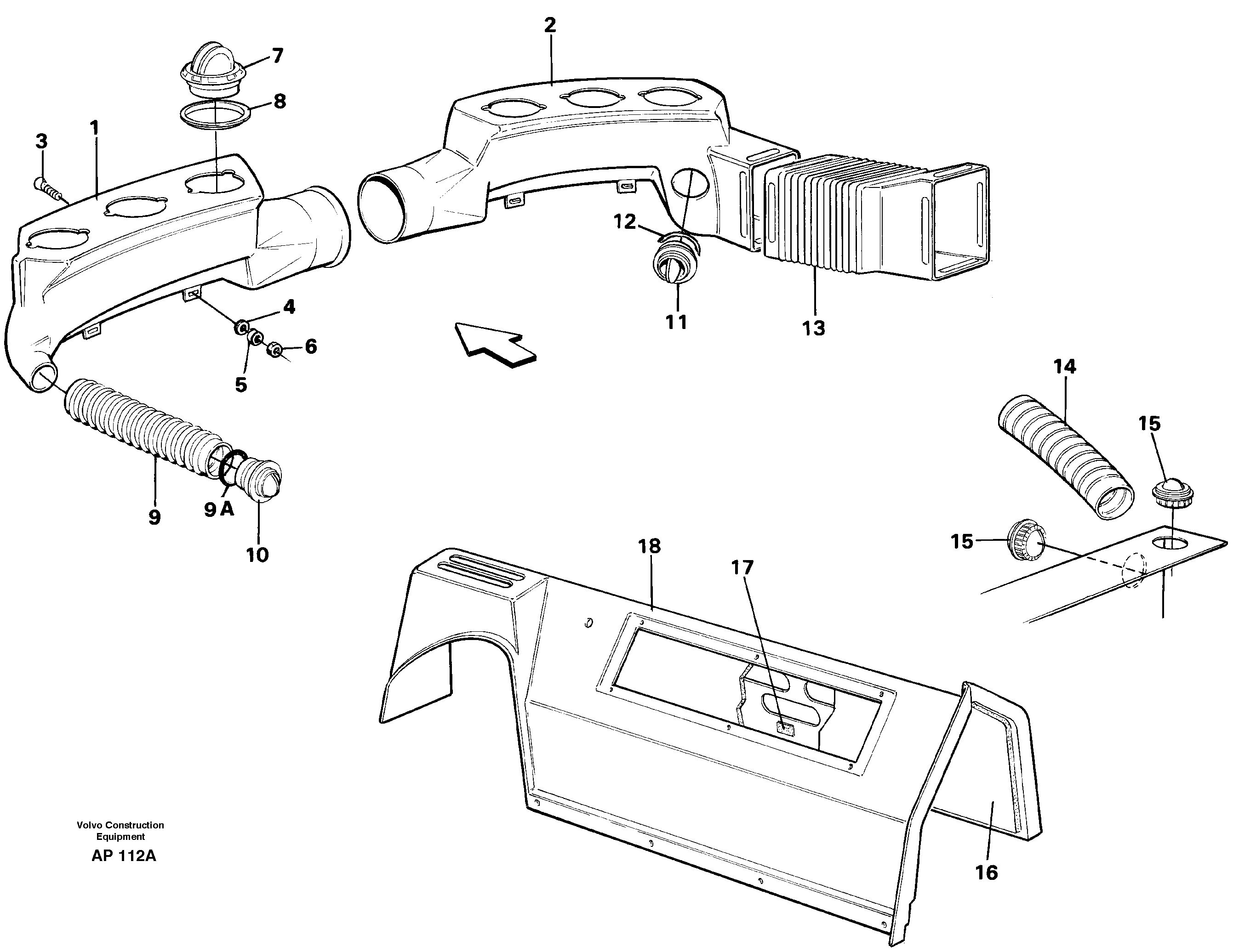Air ducts — volvo parts diagram