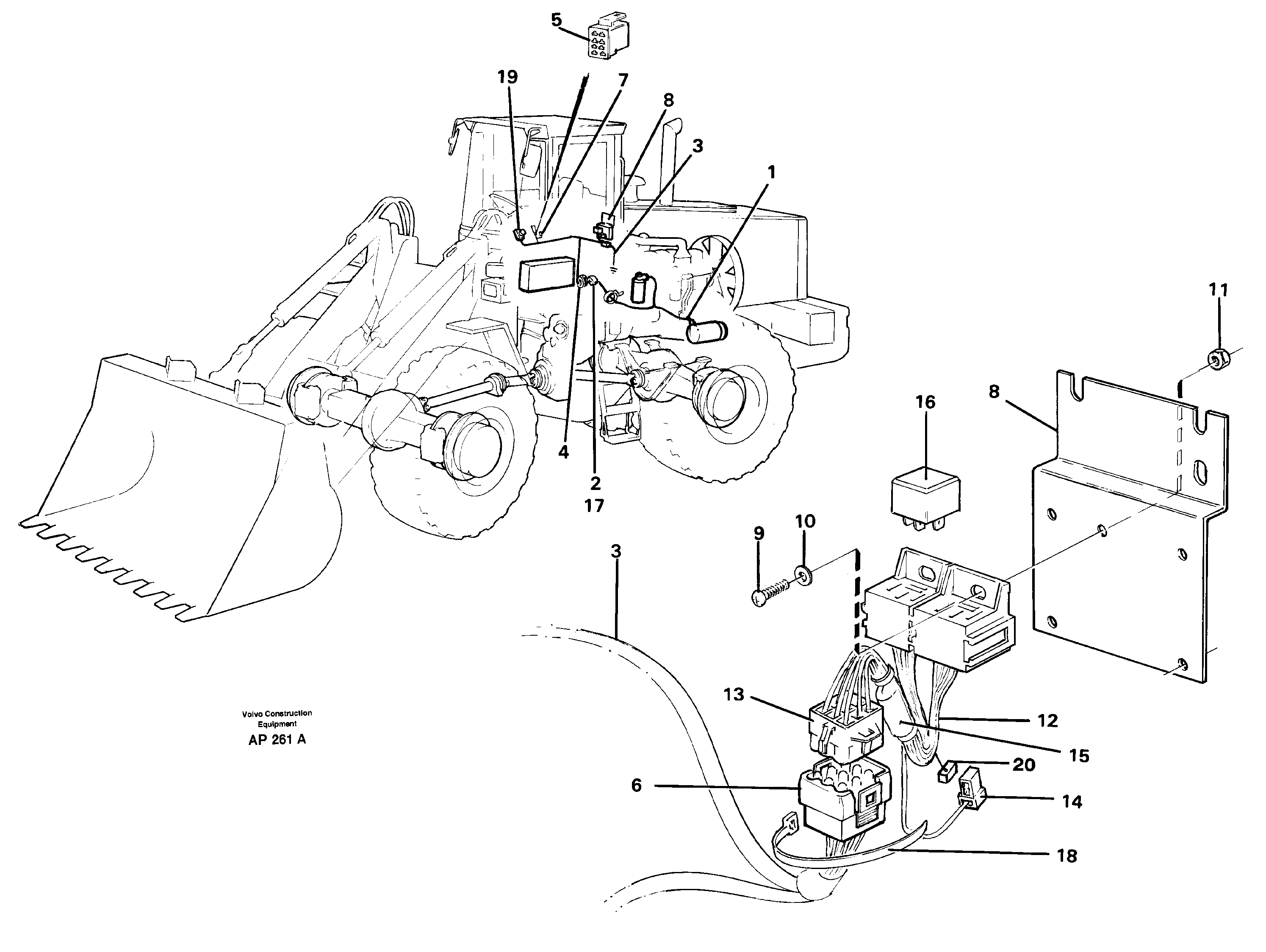 Cable harness for air conditioning  94562 94839 — volvo parts diagram