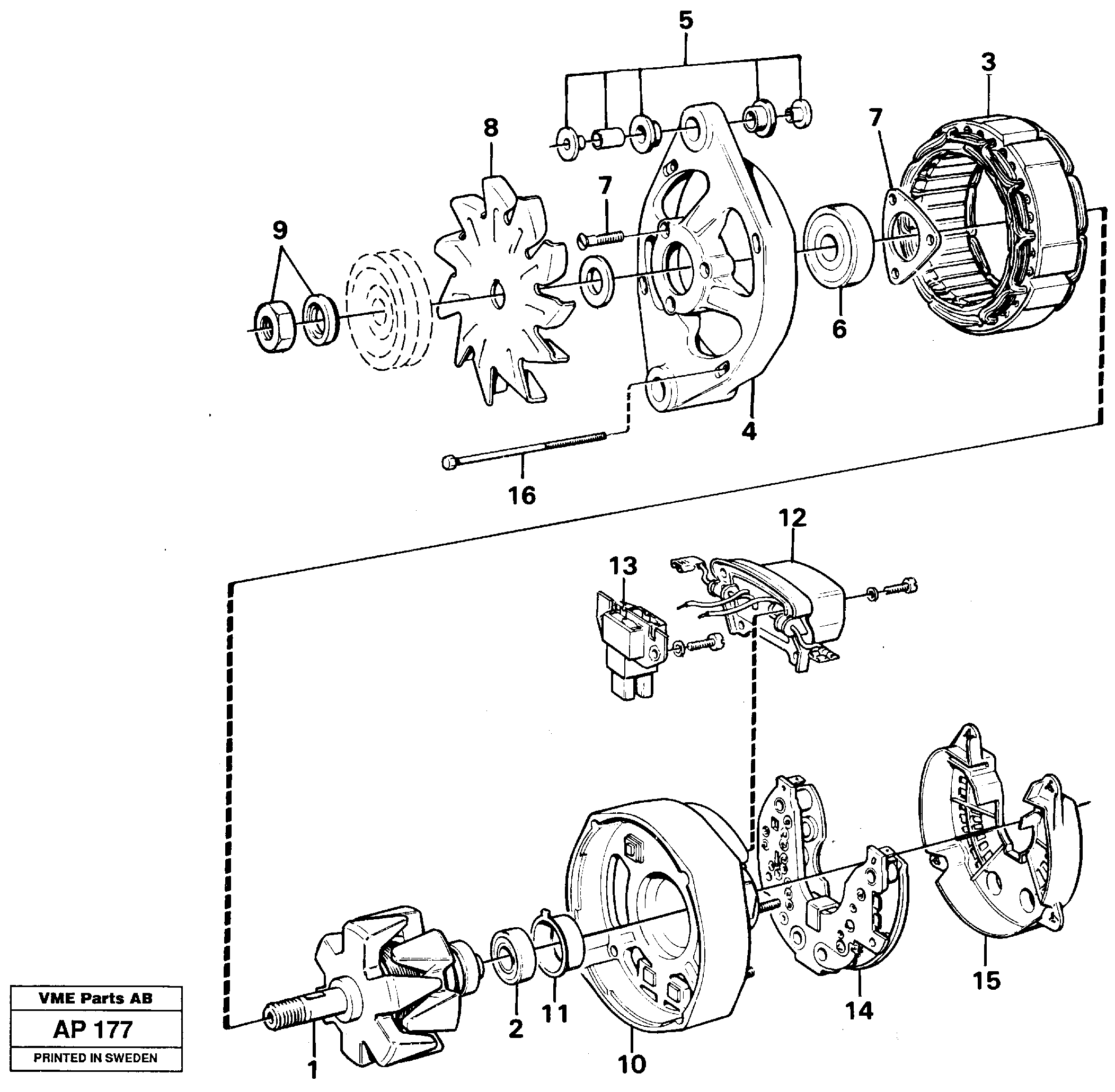 Alternator — volvo parts diagram
