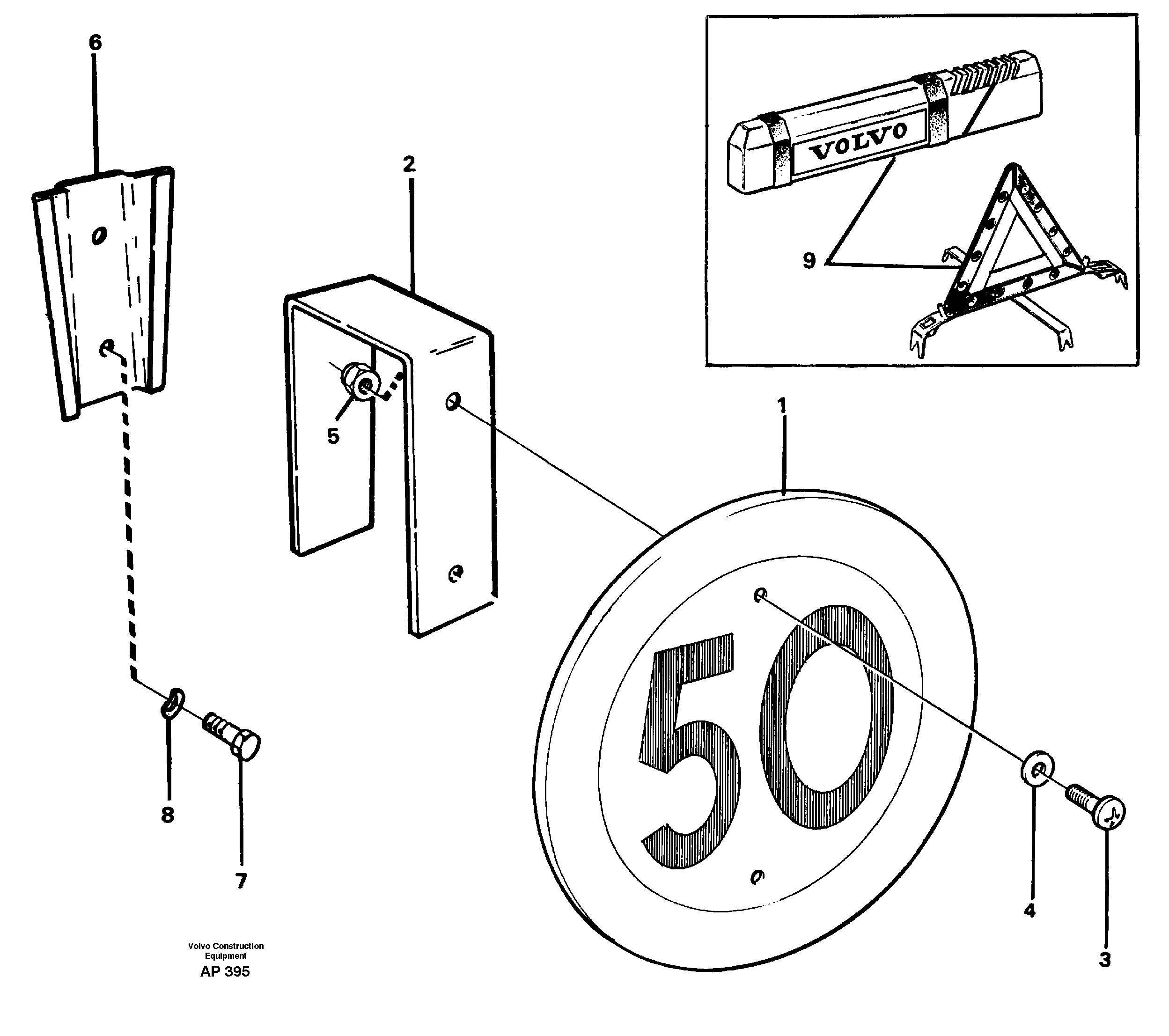 50 km/h Sign 92670 — volvo parts diagram
