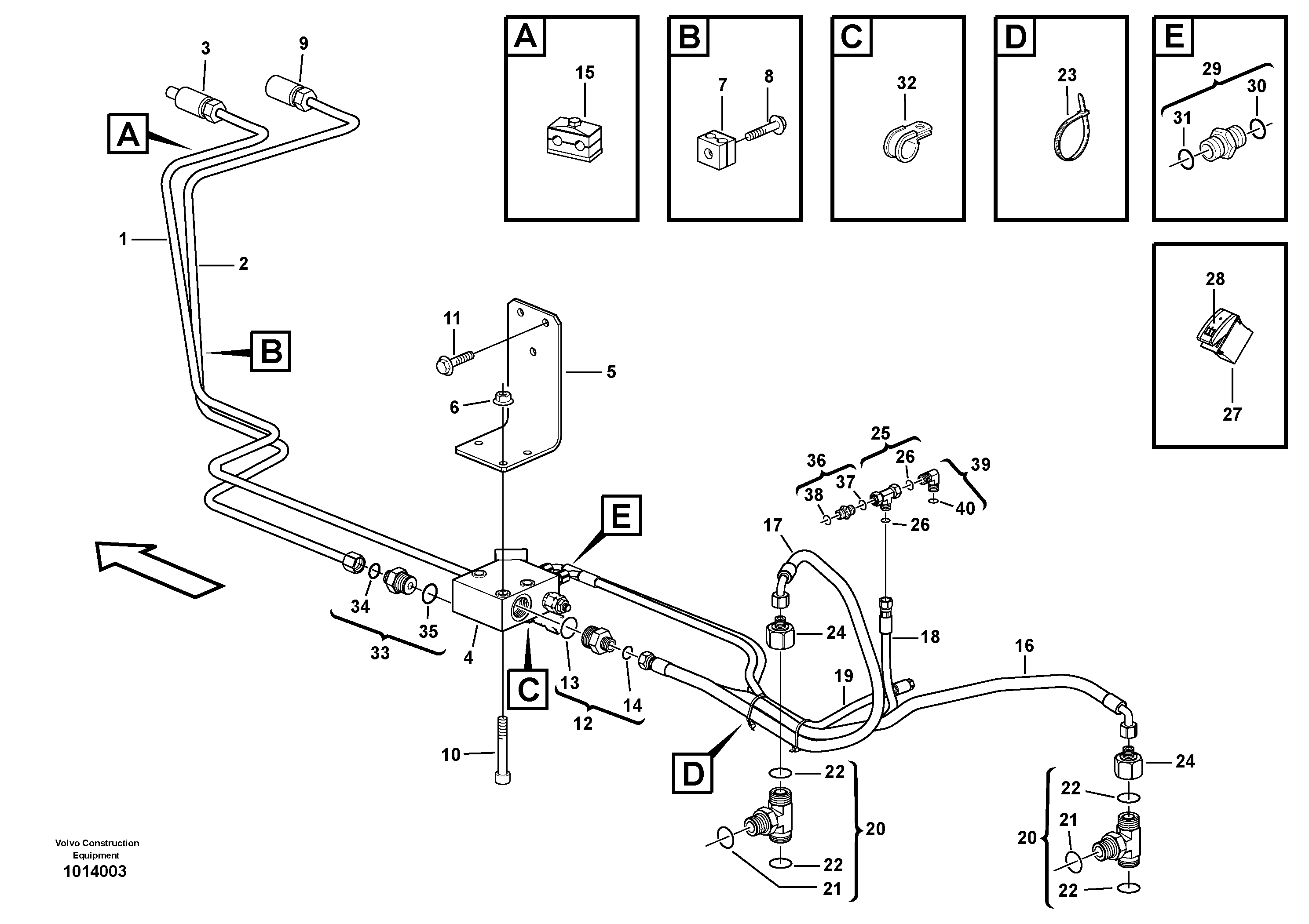 Optional hydraulic equipment  11891333 — volvo parts diagram