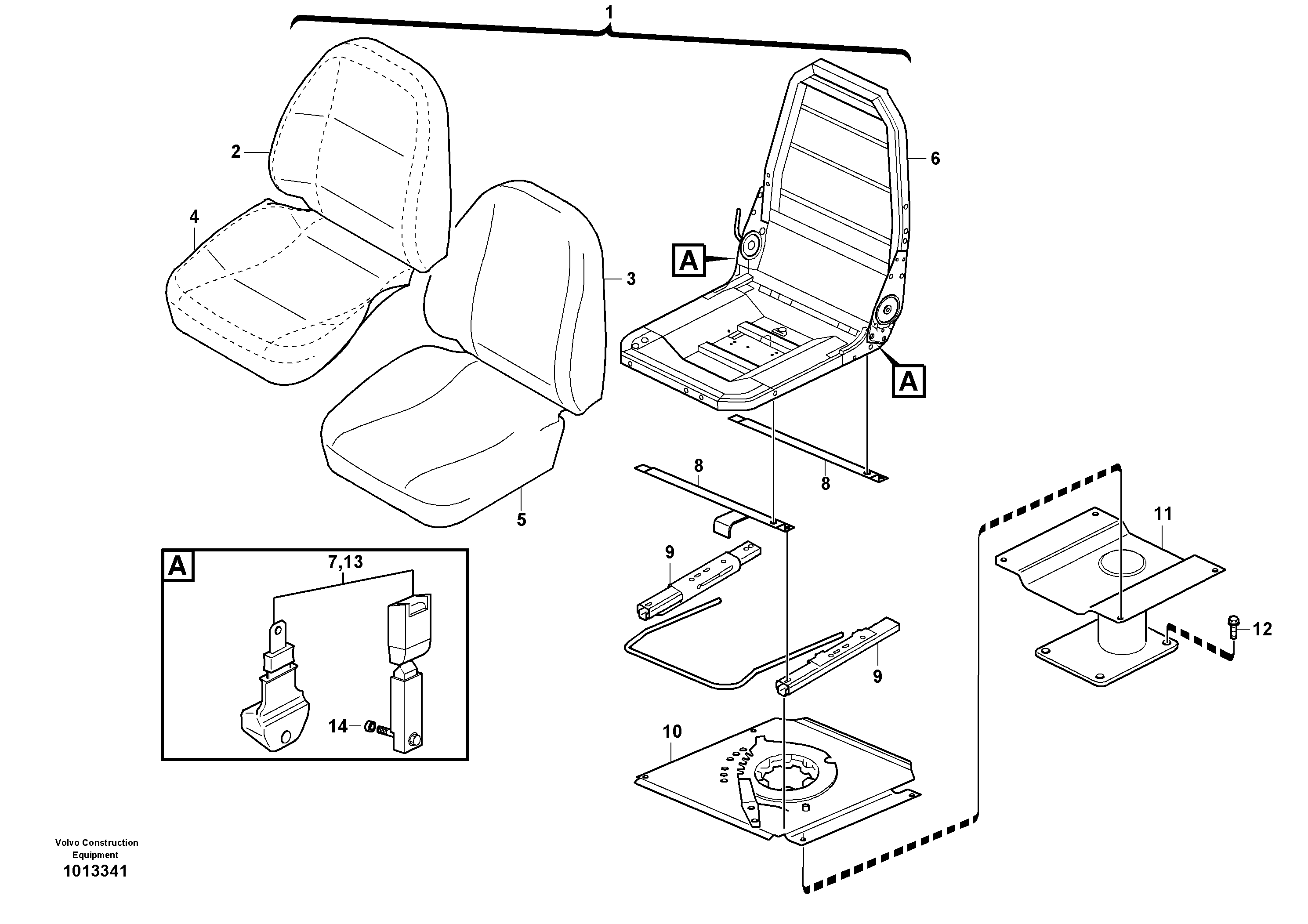 Operator's seat — volvo parts diagram