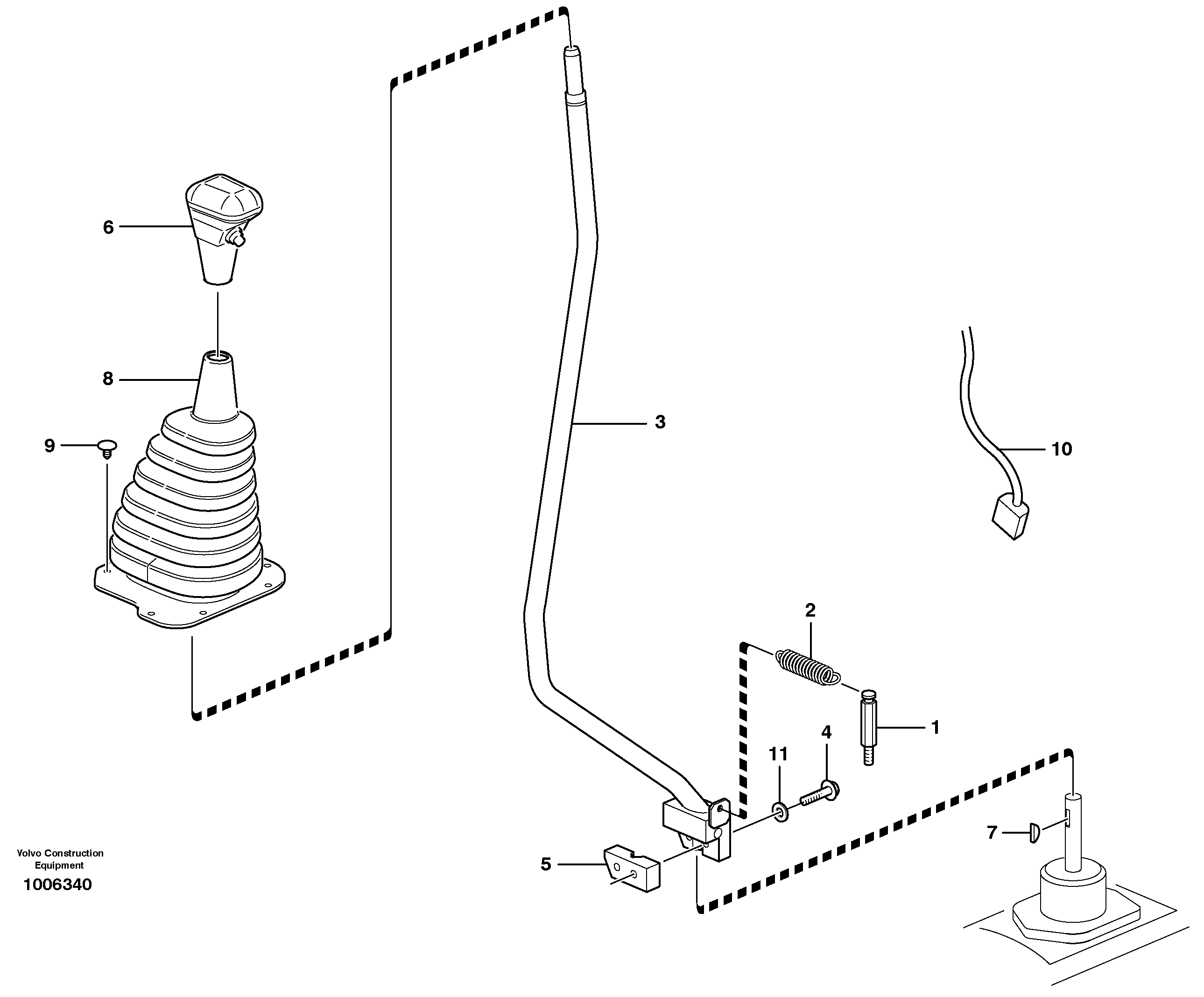 Gear selector — volvo parts diagram