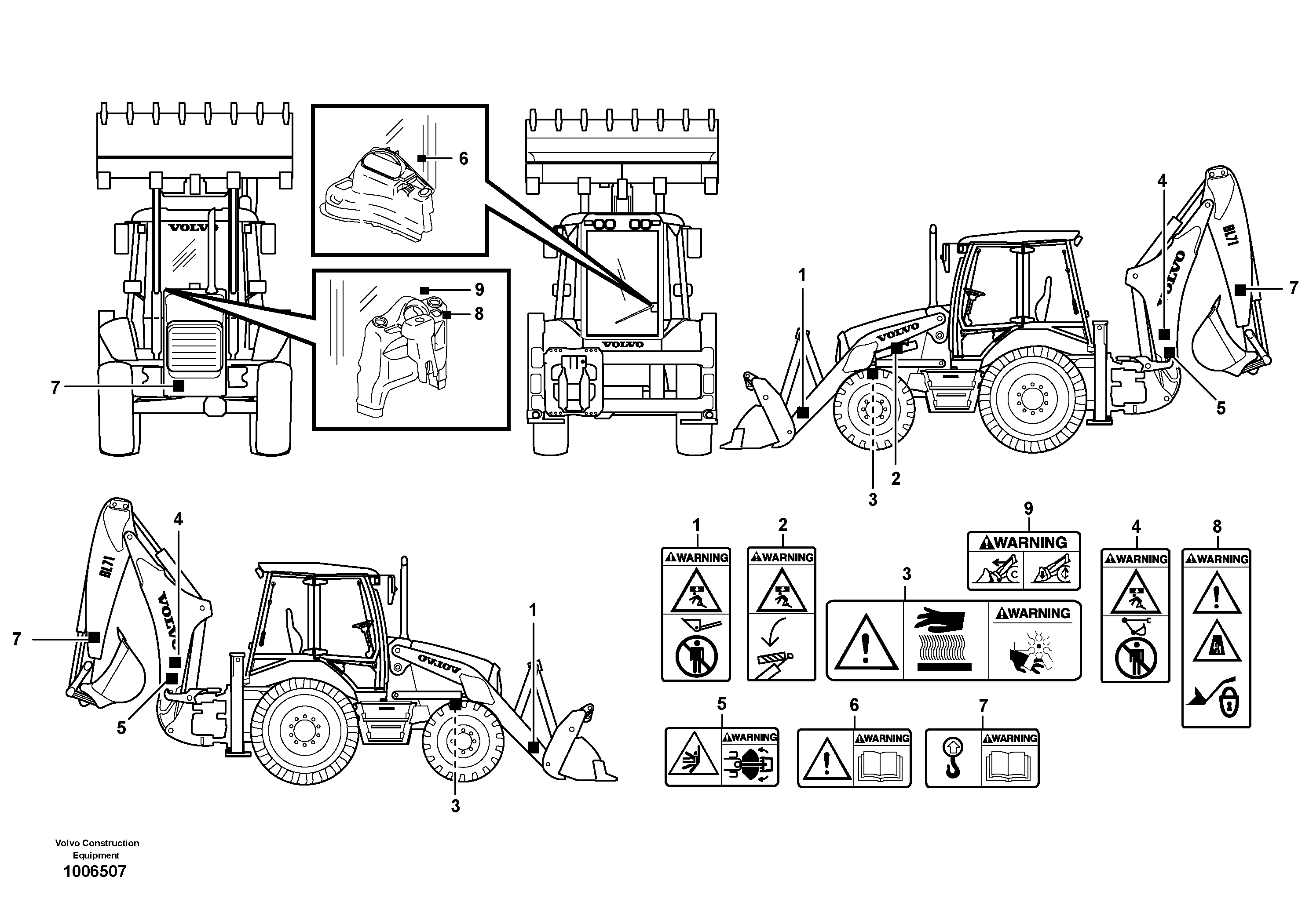 Decals  WARNING — volvo parts diagram