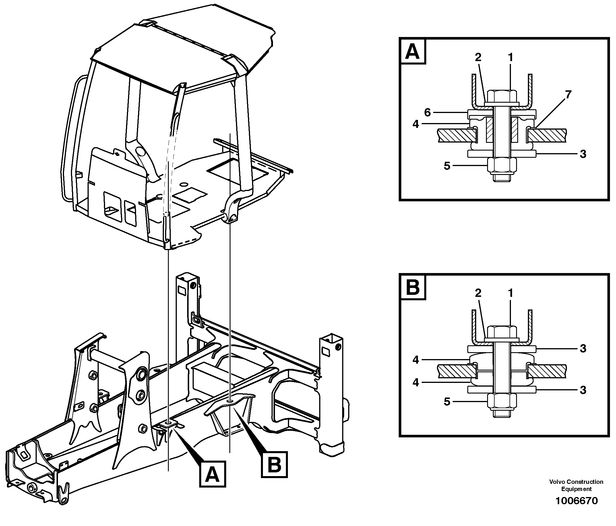 Cab mounting block — volvo parts diagram