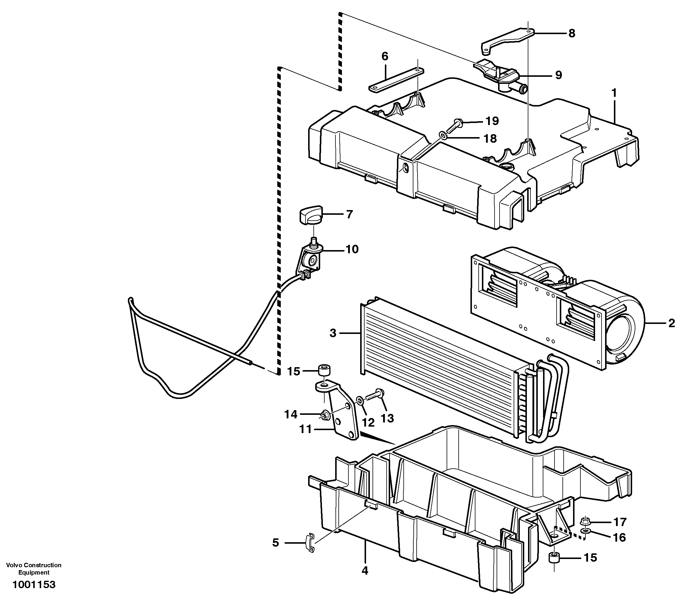 Cab heater  11298028, 11298197 — volvo parts diagram