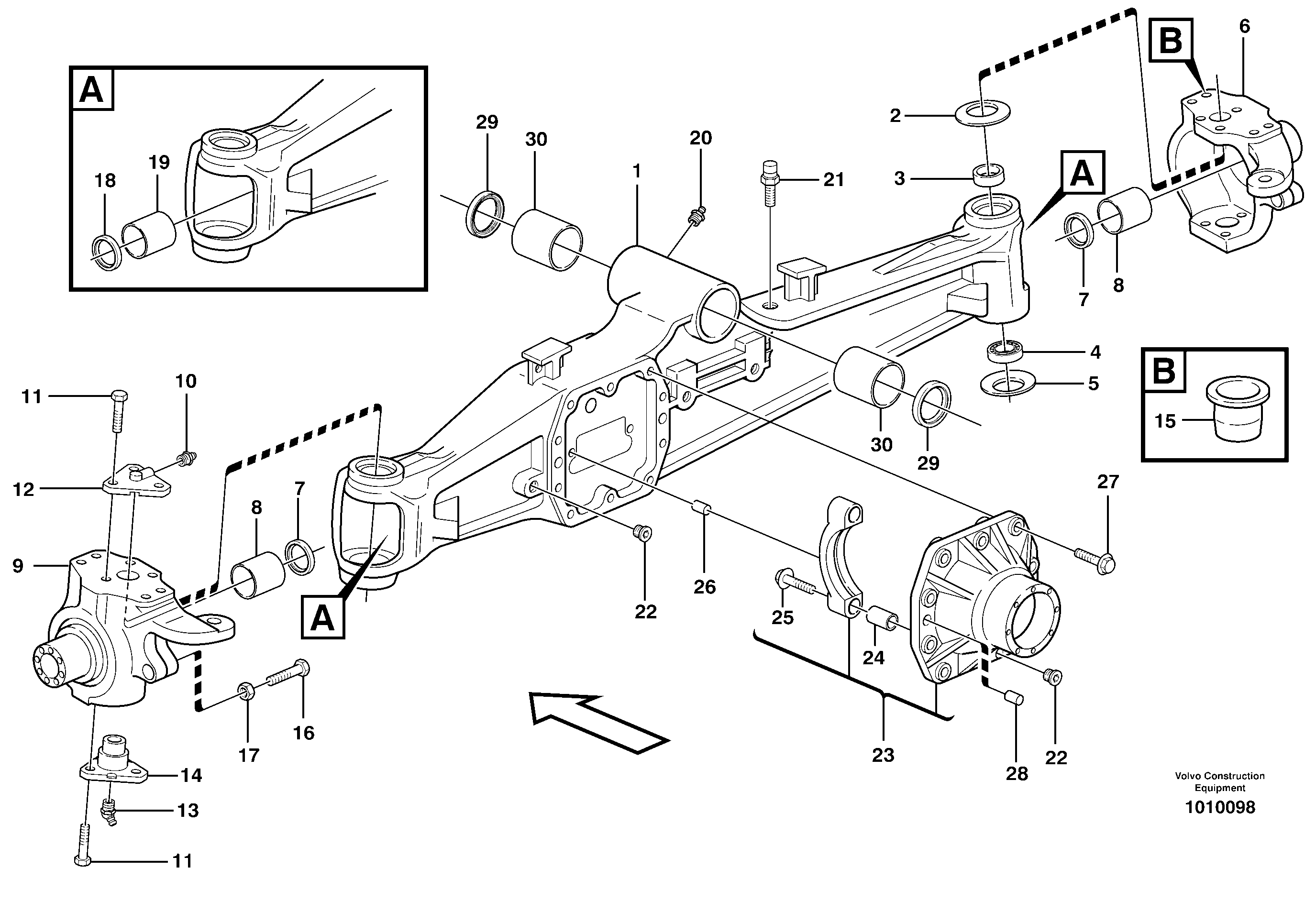 Planetary axle, front  11891270 — volvo parts diagram