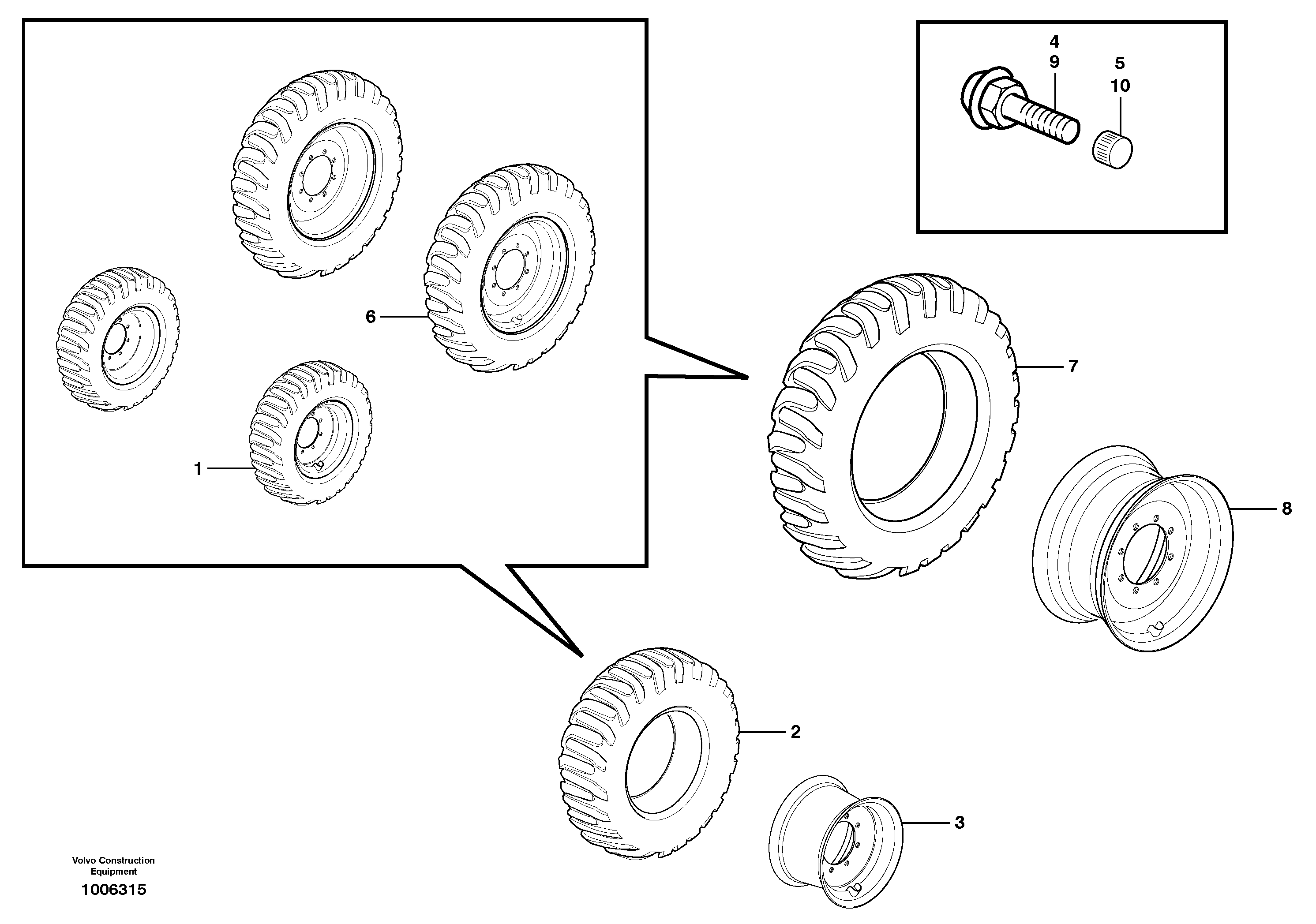 Wheel — volvo parts diagram