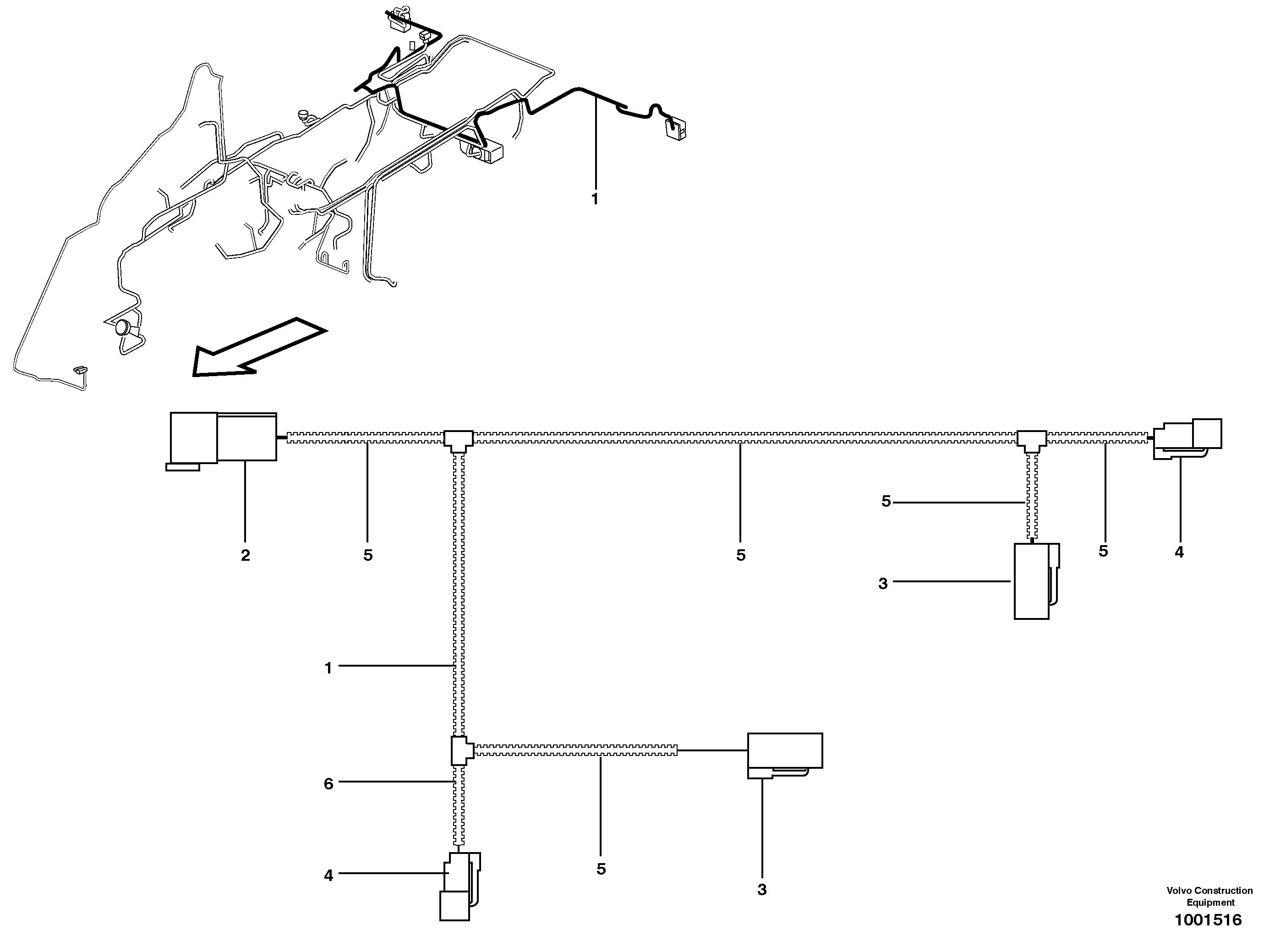 Cable harness, tail light  11891246, 11891247, 11891002,11891248 — volvo parts diagram