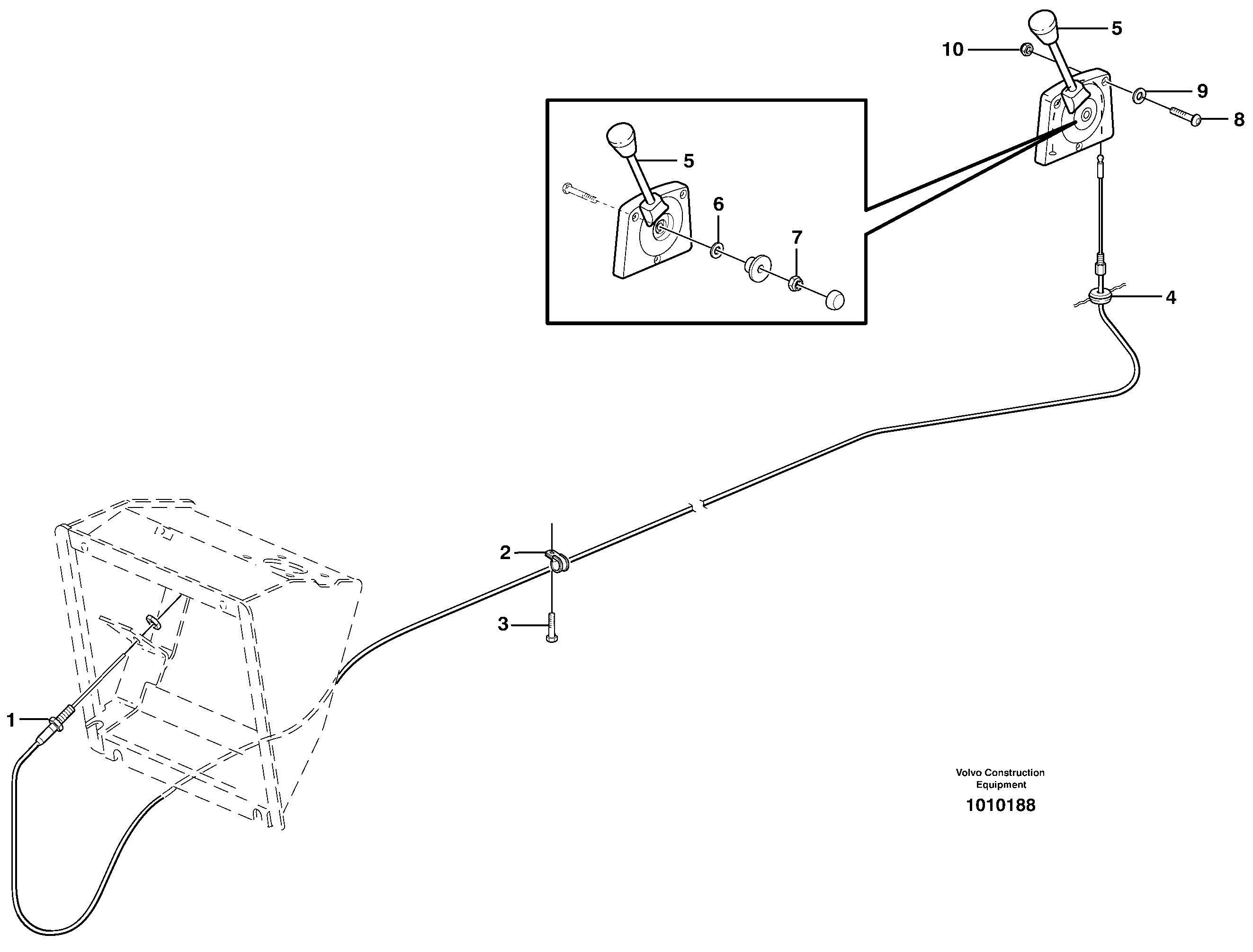 Hand throttle  11294005, 11298197 — volvo parts diagram