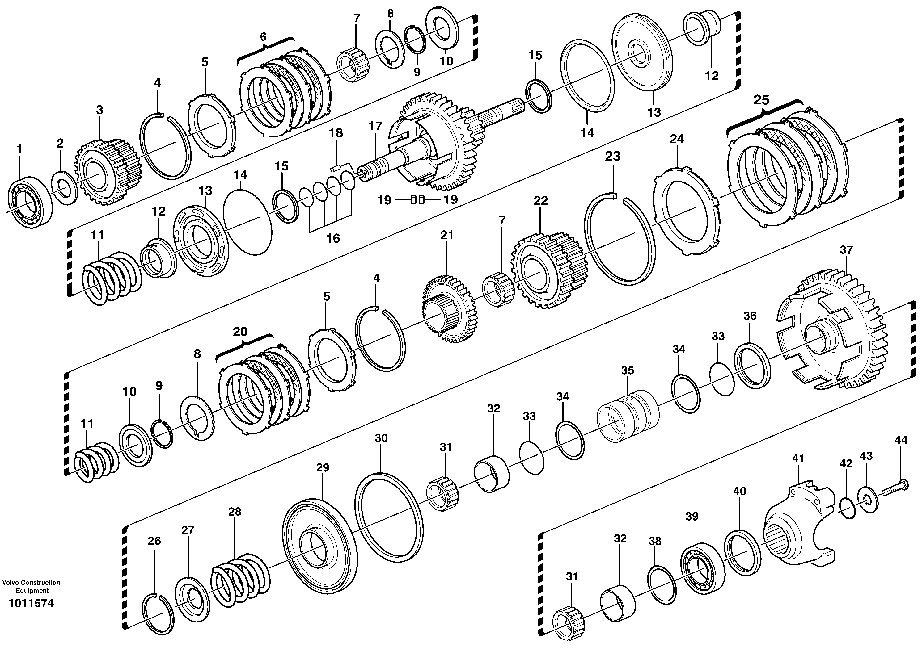 Secondary shaft  11891255 — volvo parts diagram