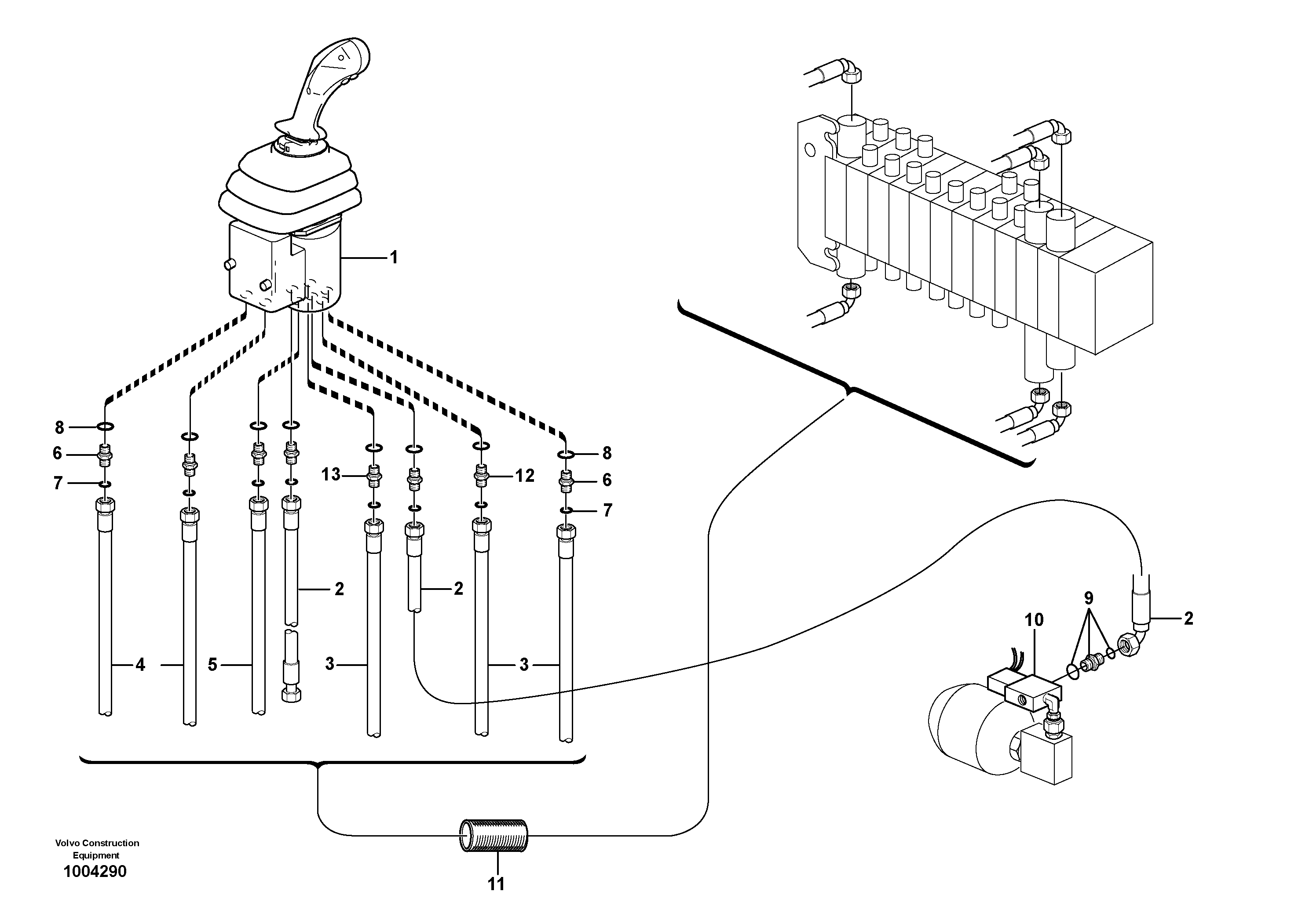 Loader controls — volvo parts diagram