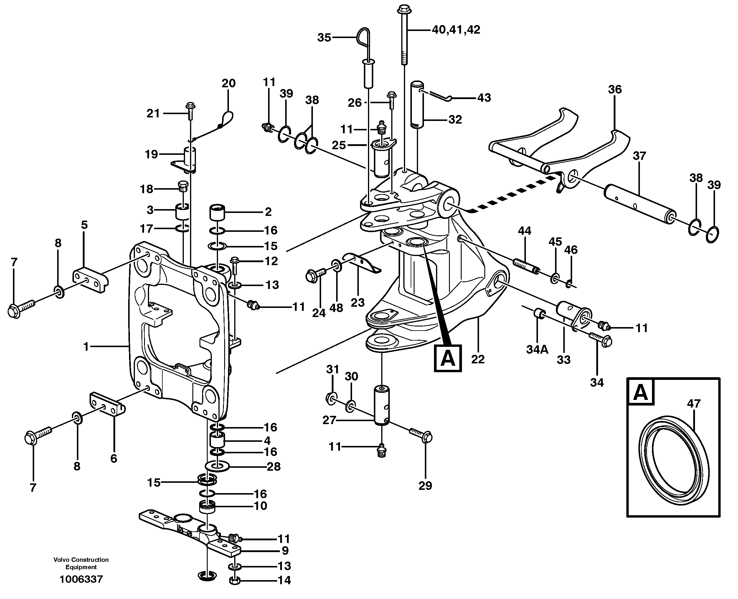 Swing system — volvo parts diagram