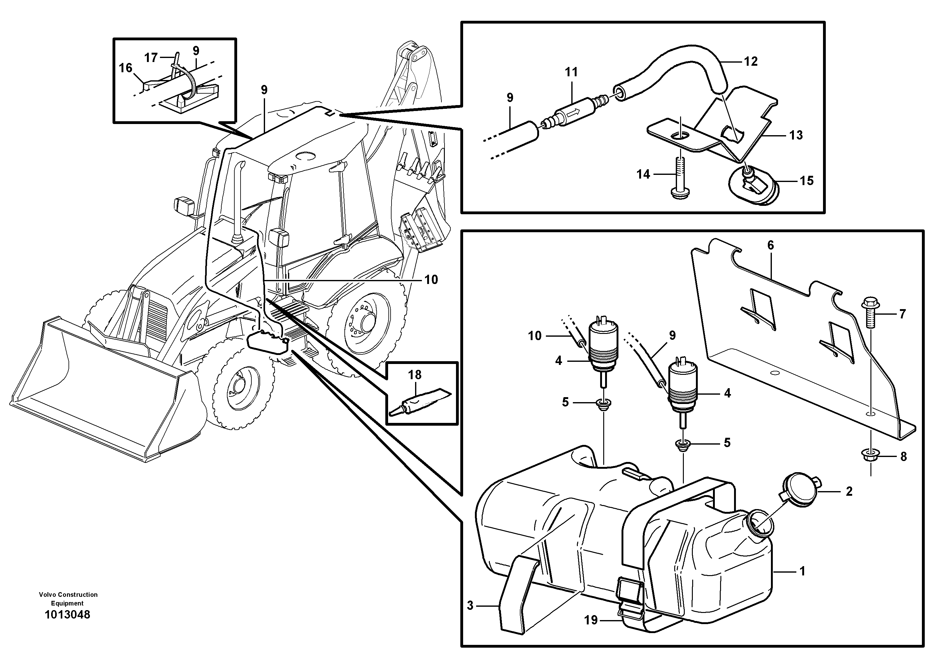Windshield washer — volvo parts diagram