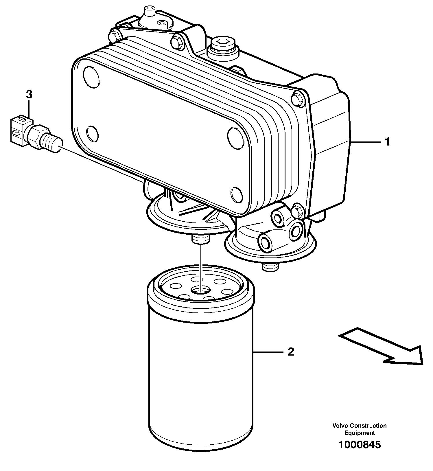 Oil filter  11883246, 11885148, 11887322 — volvo parts diagram