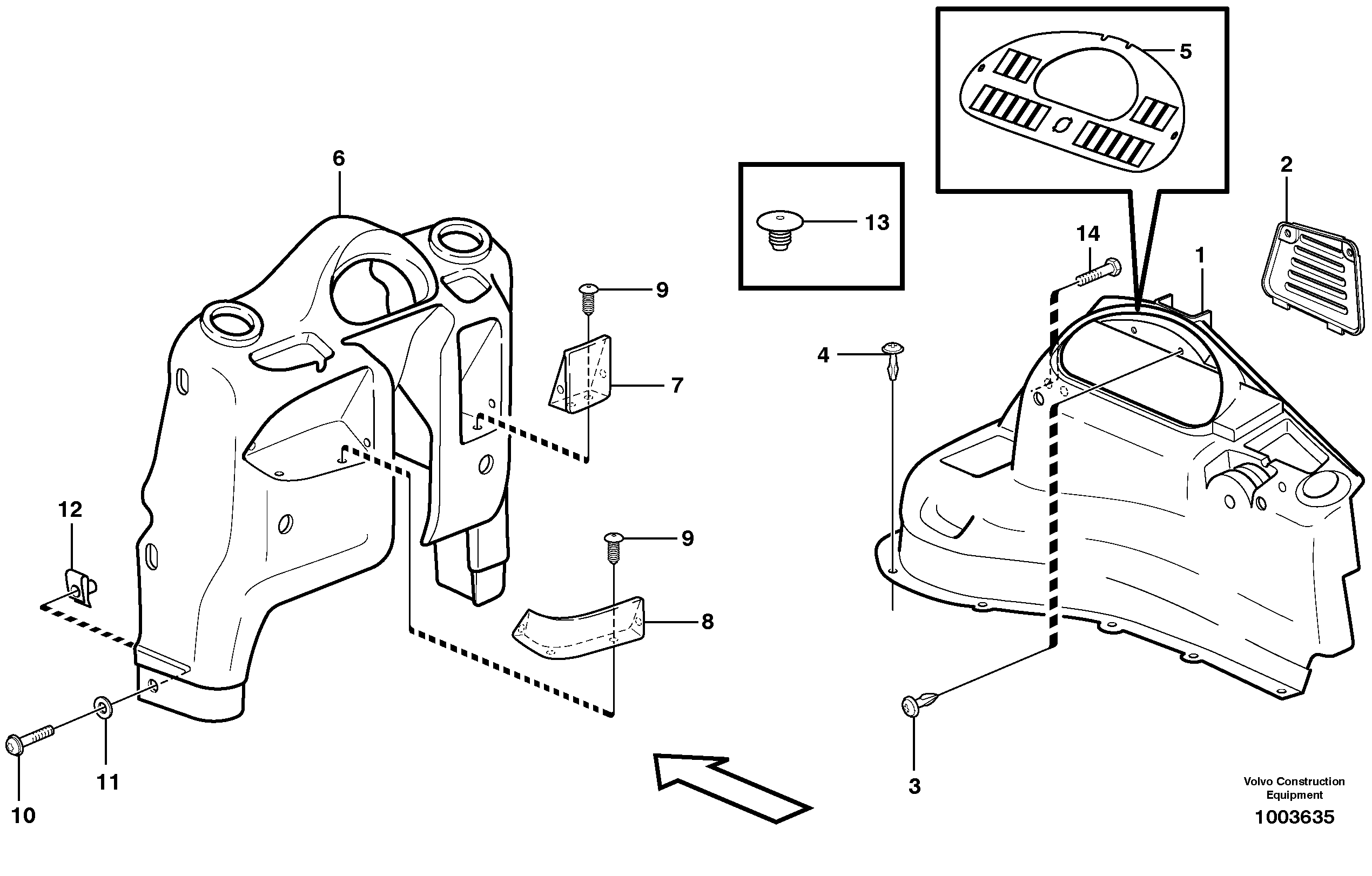 Instrument panel — volvo parts diagram