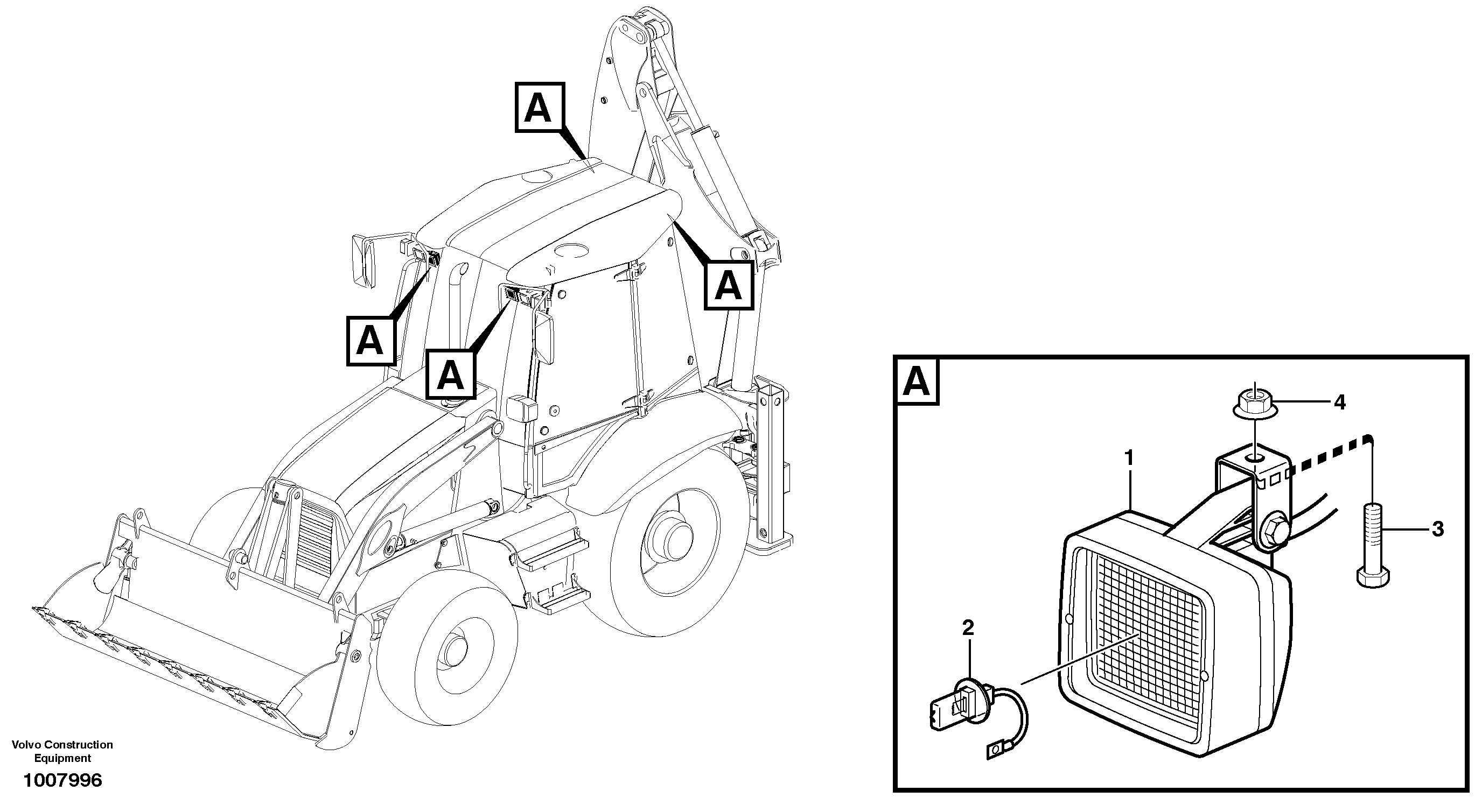 Work lights — volvo parts diagram