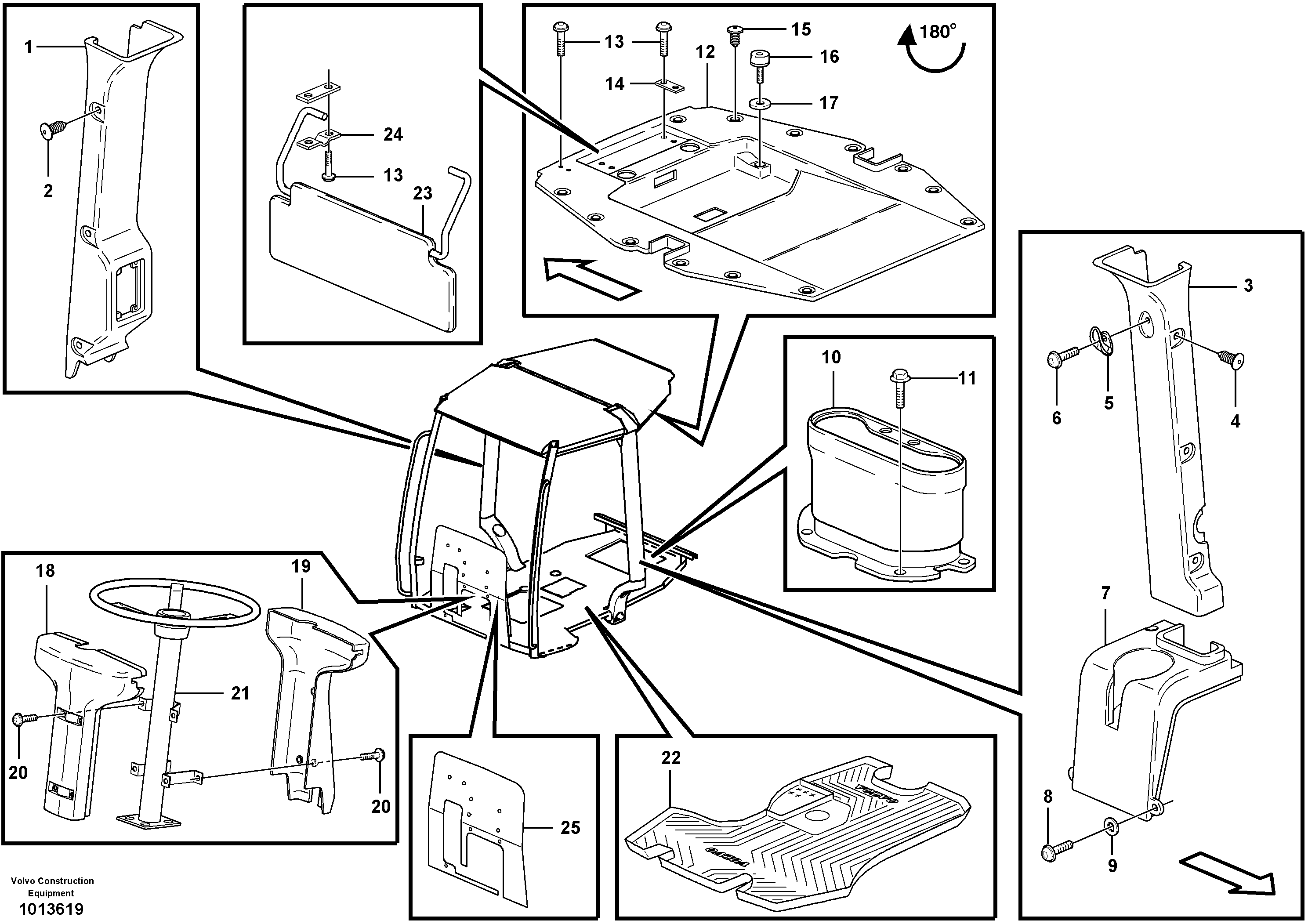 Interior components — volvo parts diagram