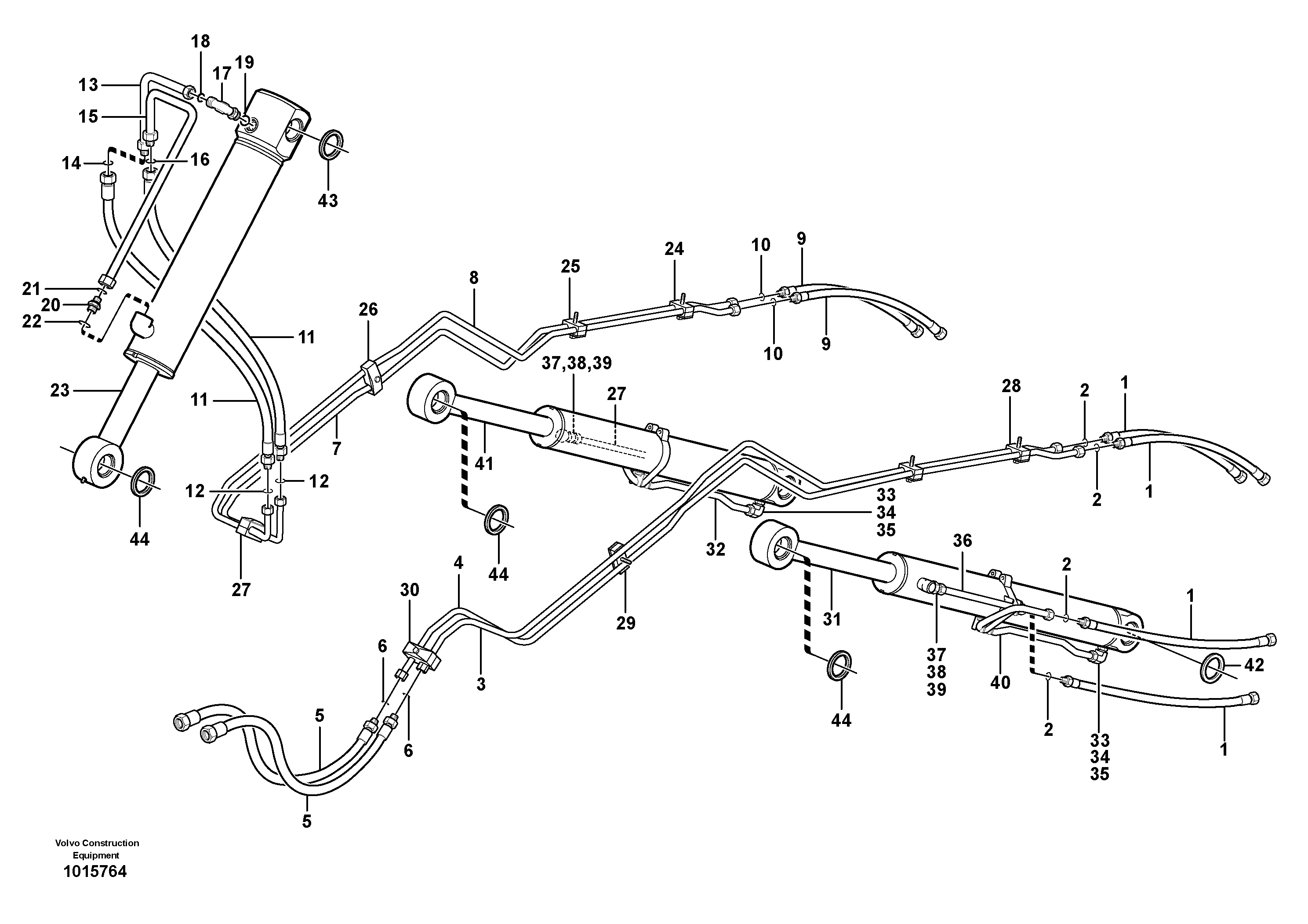Hydraulic system loader — volvo parts diagram
