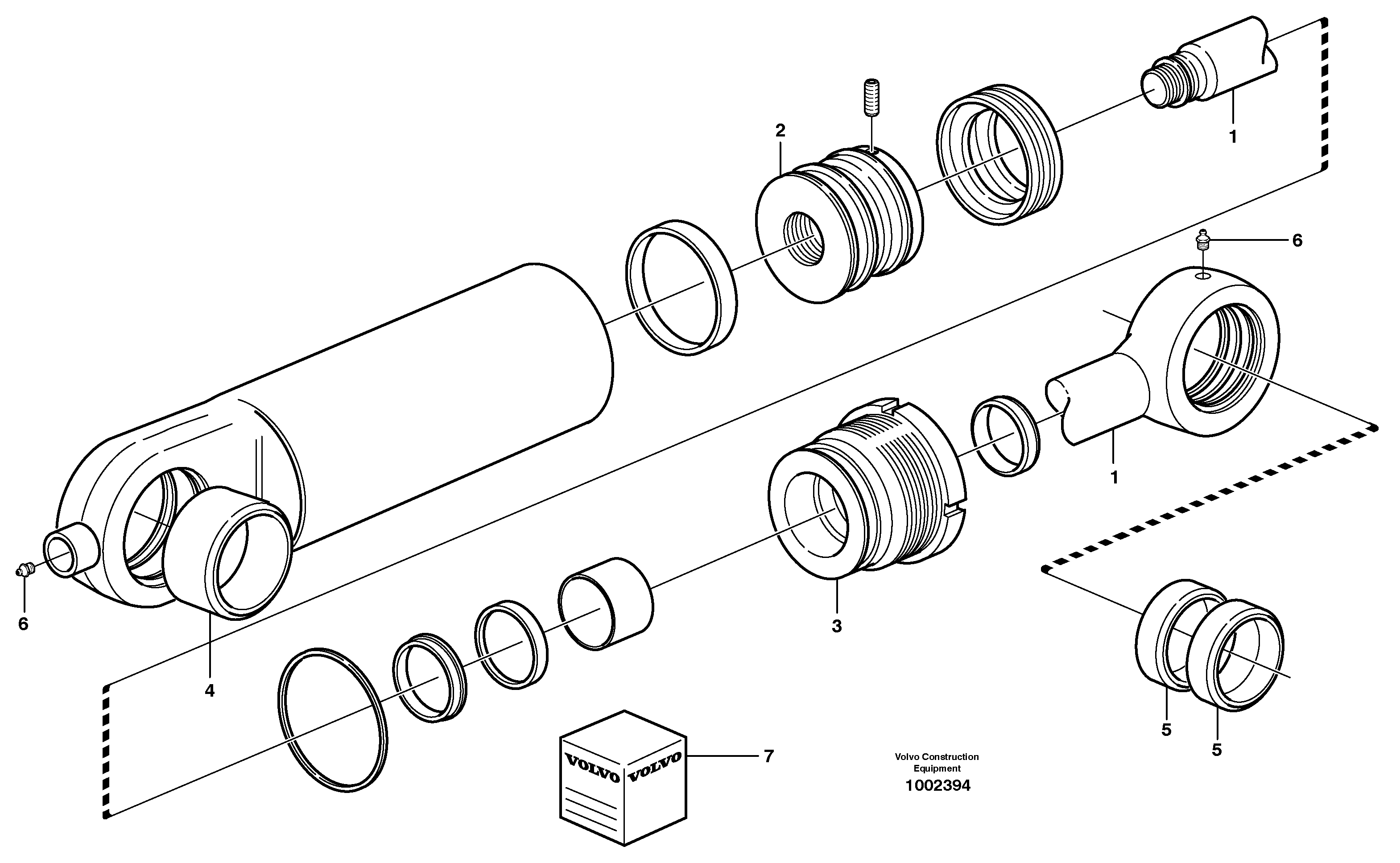 Hydraulic cylinder  11891018 (MULTI-PURPOSE BUCKET) — volvo parts diagram