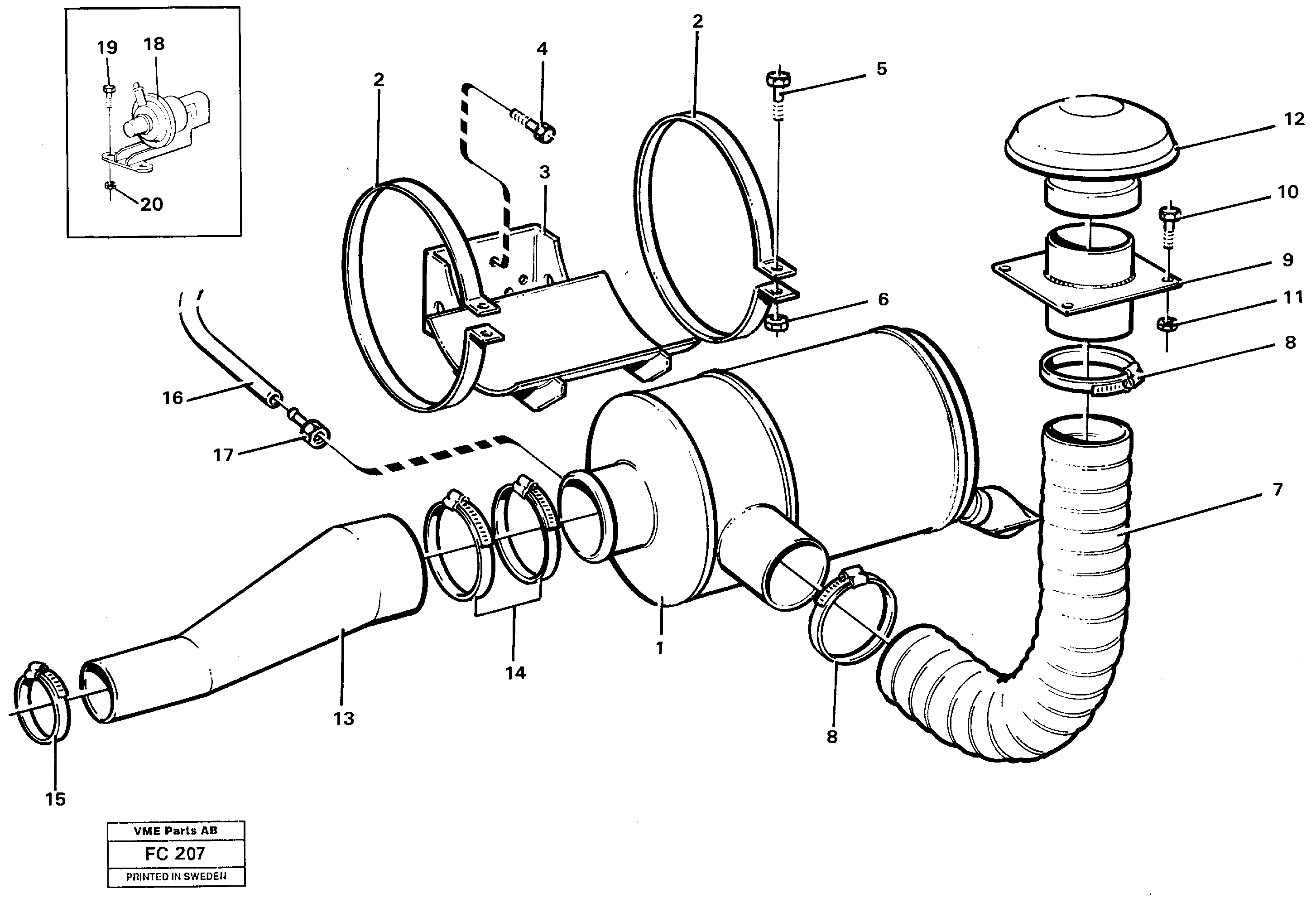 Air filter — volvo parts diagram