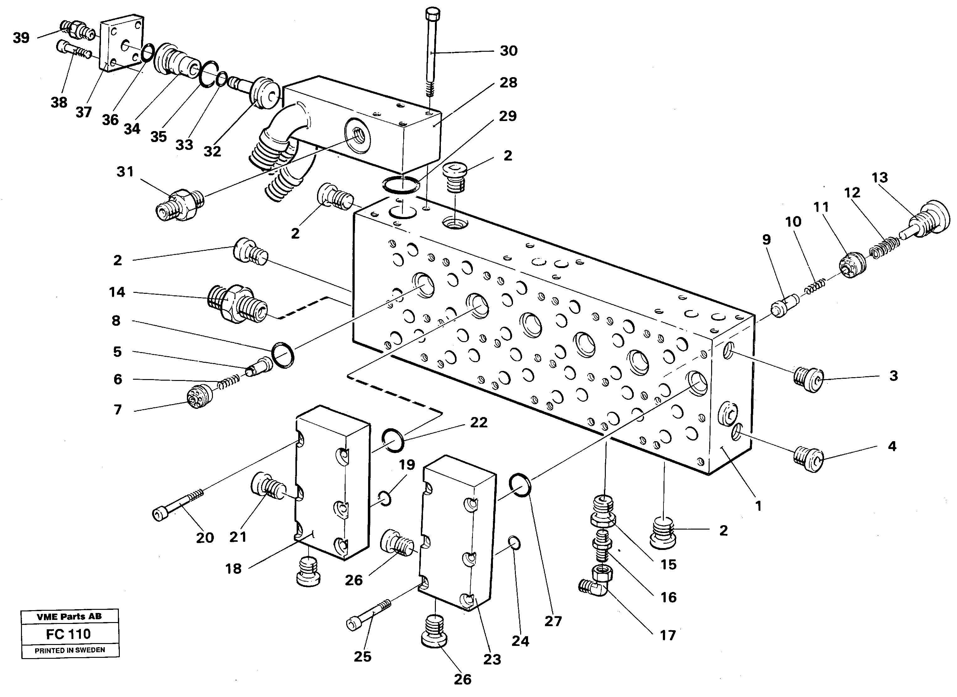 Main valve assembly block — volvo parts diagram