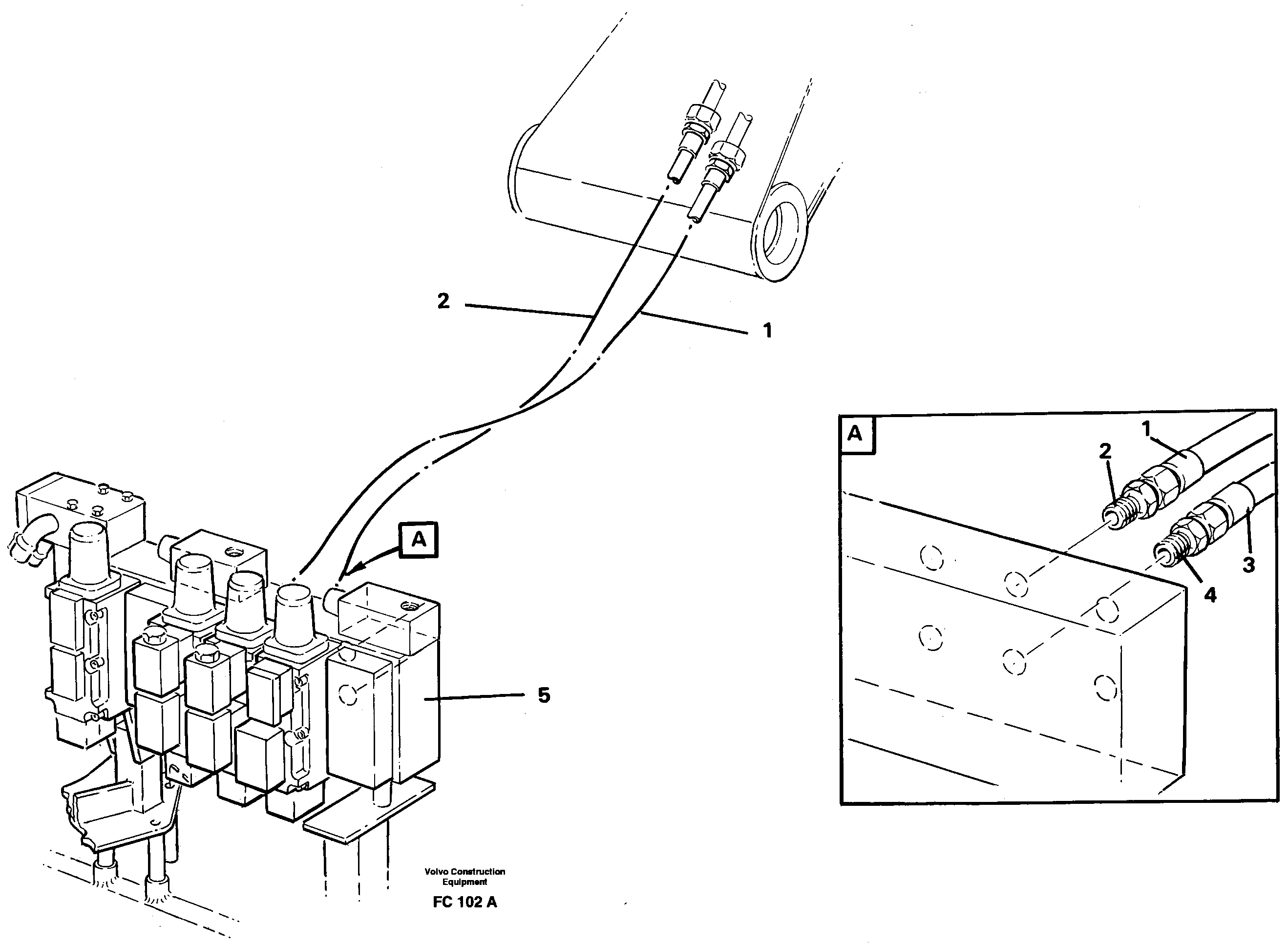 Hydraulic system, dipper arm — volvo parts diagram