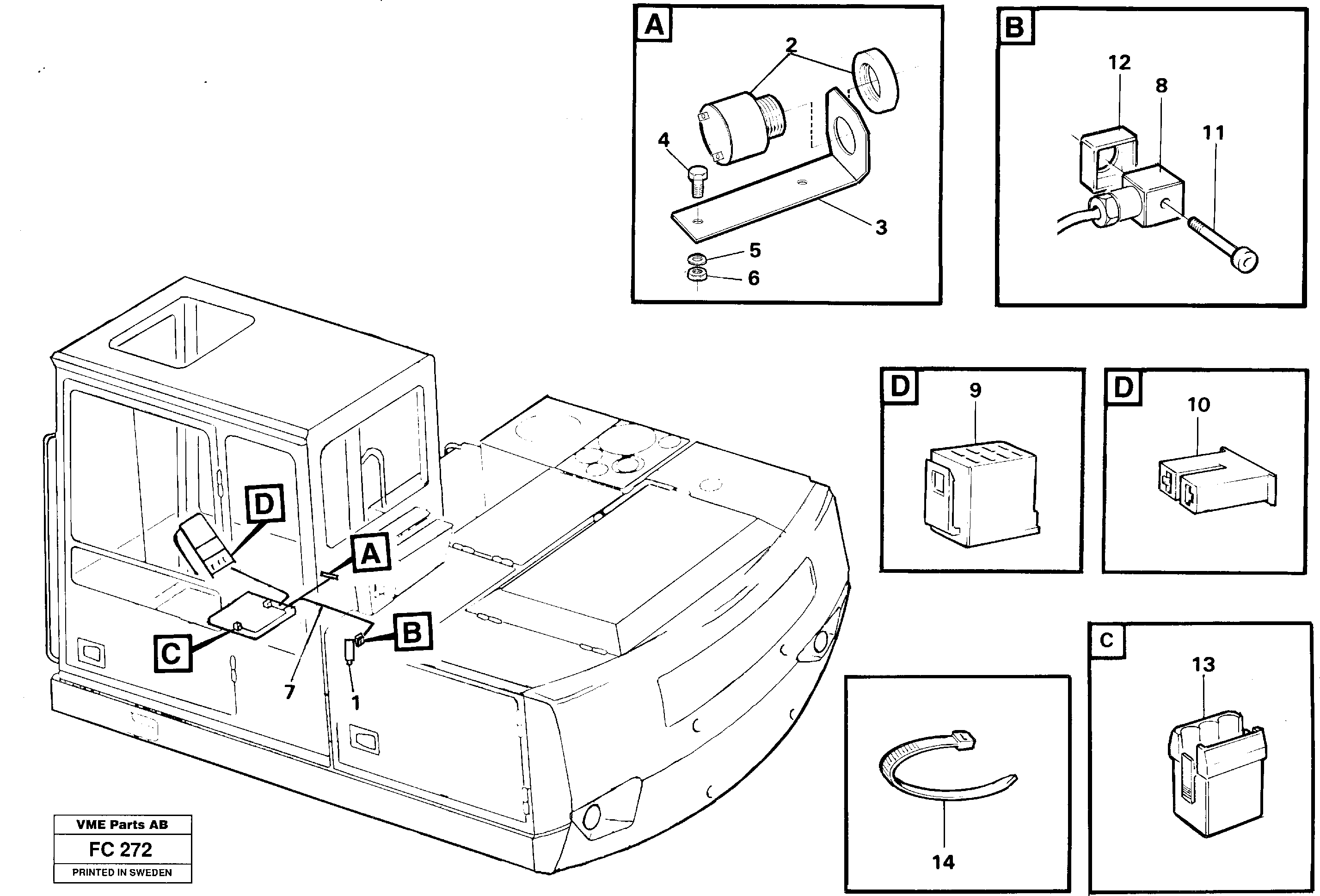 Overload protection  14258192 — volvo parts diagram