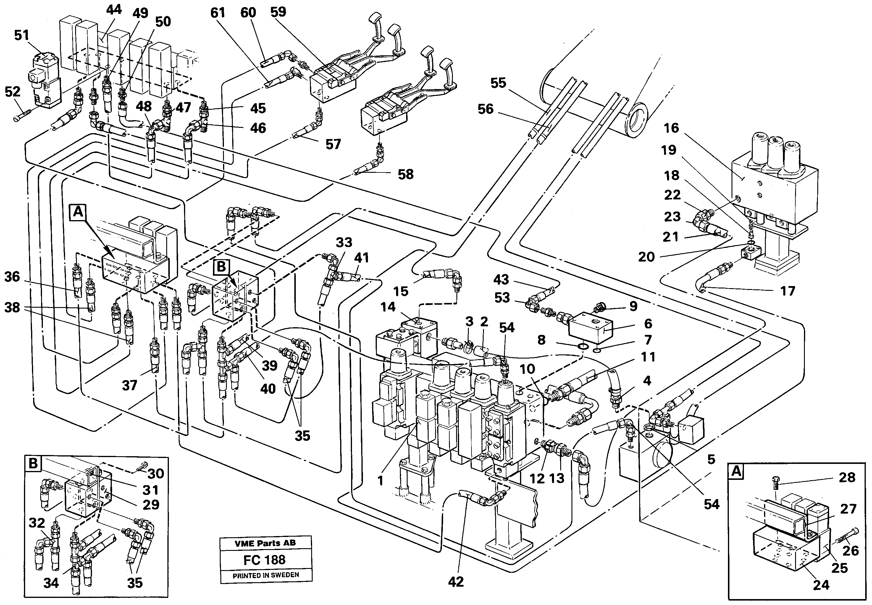Grab bucket, adjustable boom base machine  14258387 — volvo parts diagram