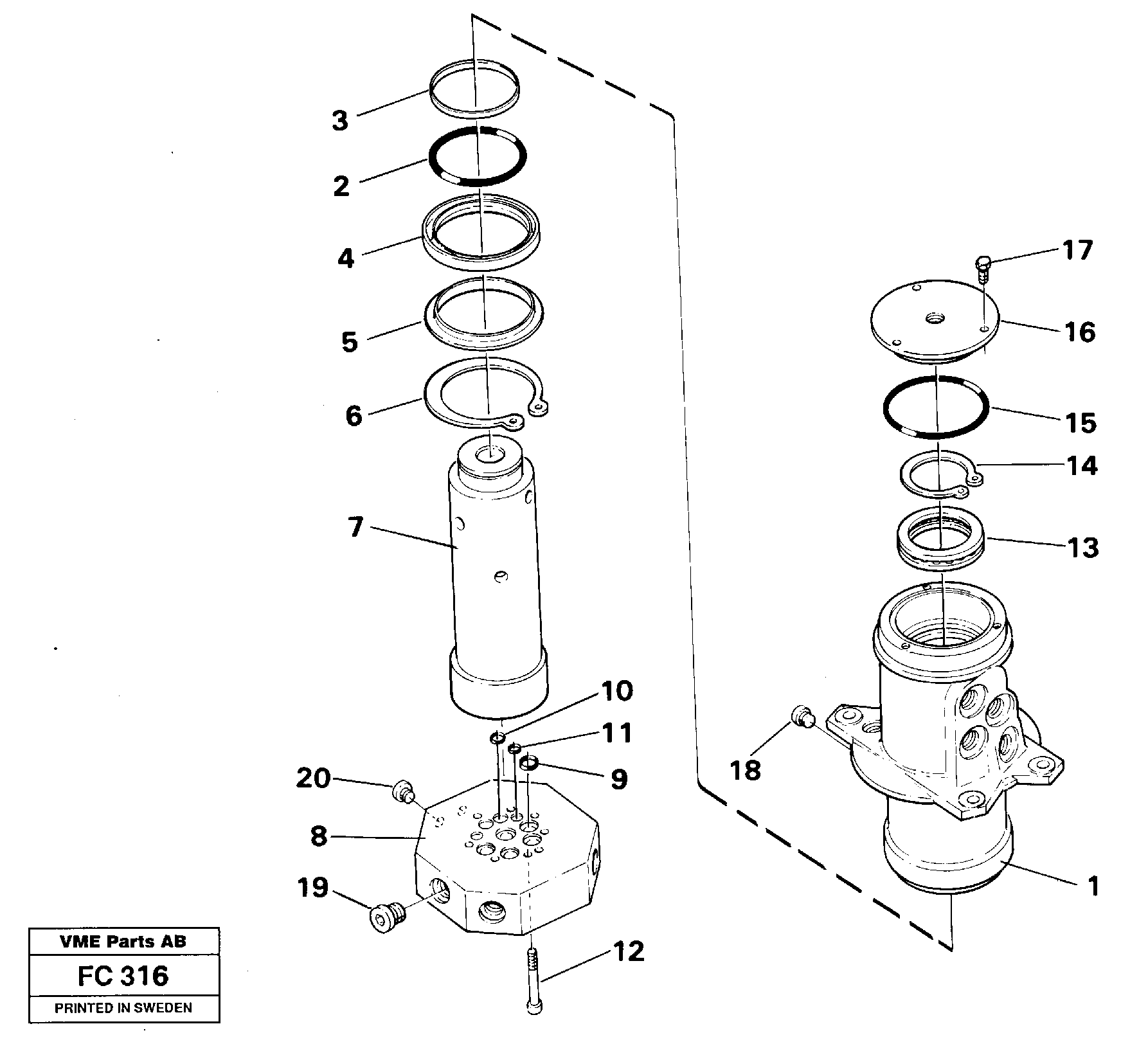 Turning joint — volvo parts diagram