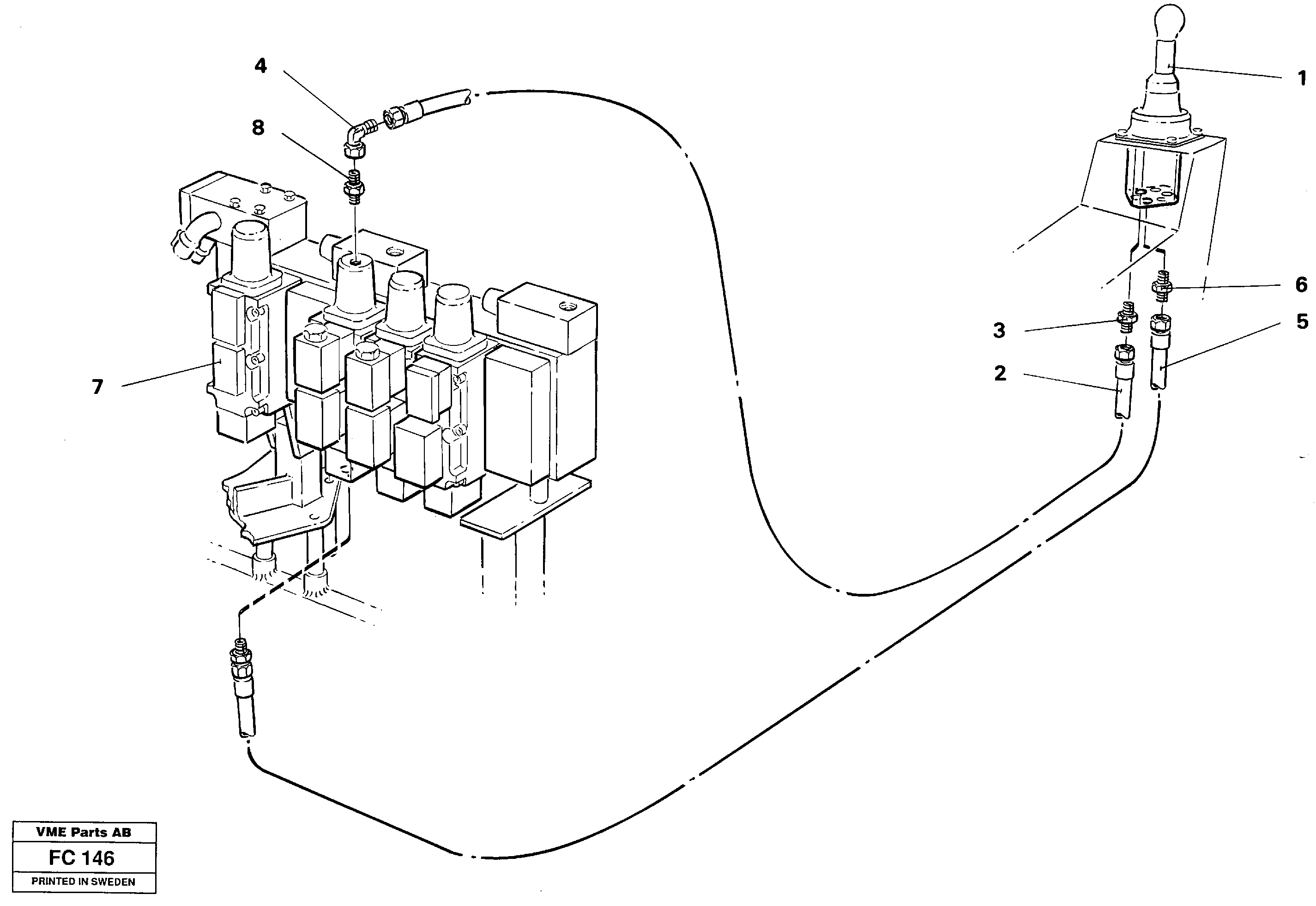 Servo hydraulics, bucket — volvo parts diagram