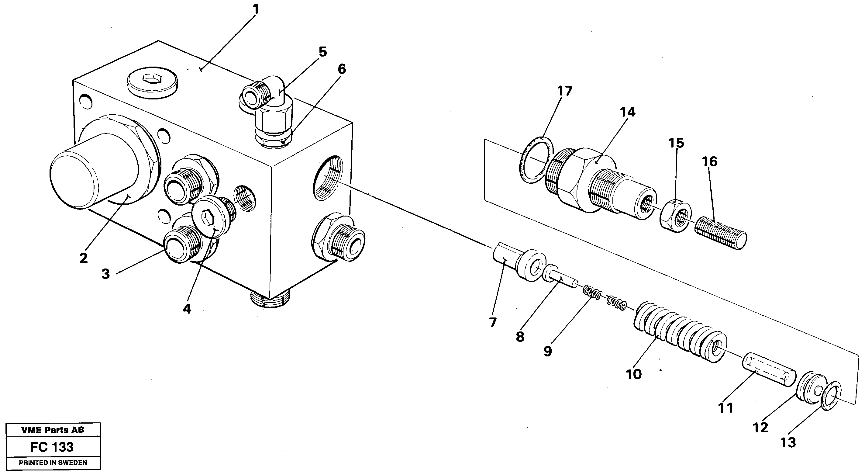 Tank connection — volvo parts diagram