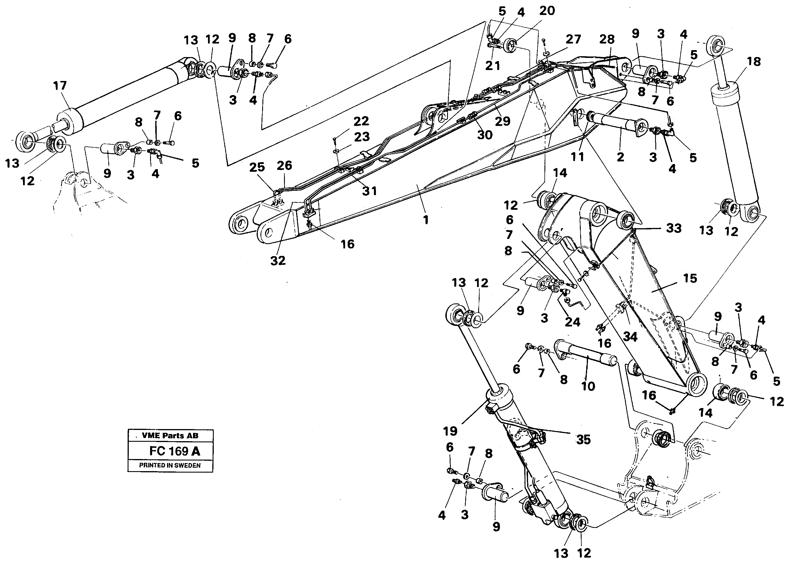 Adjustable boom — volvo parts diagram