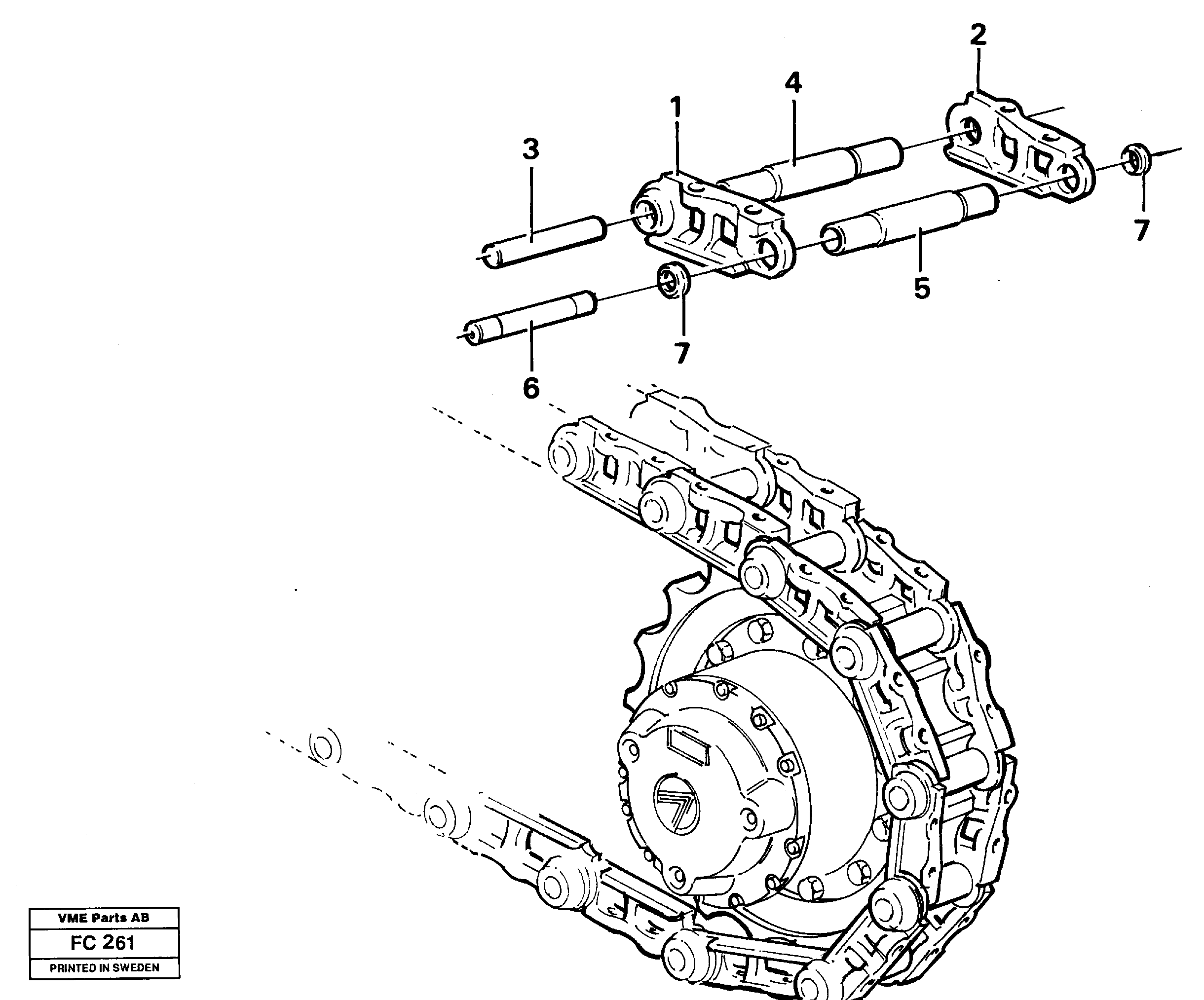 Track chain — volvo parts diagram