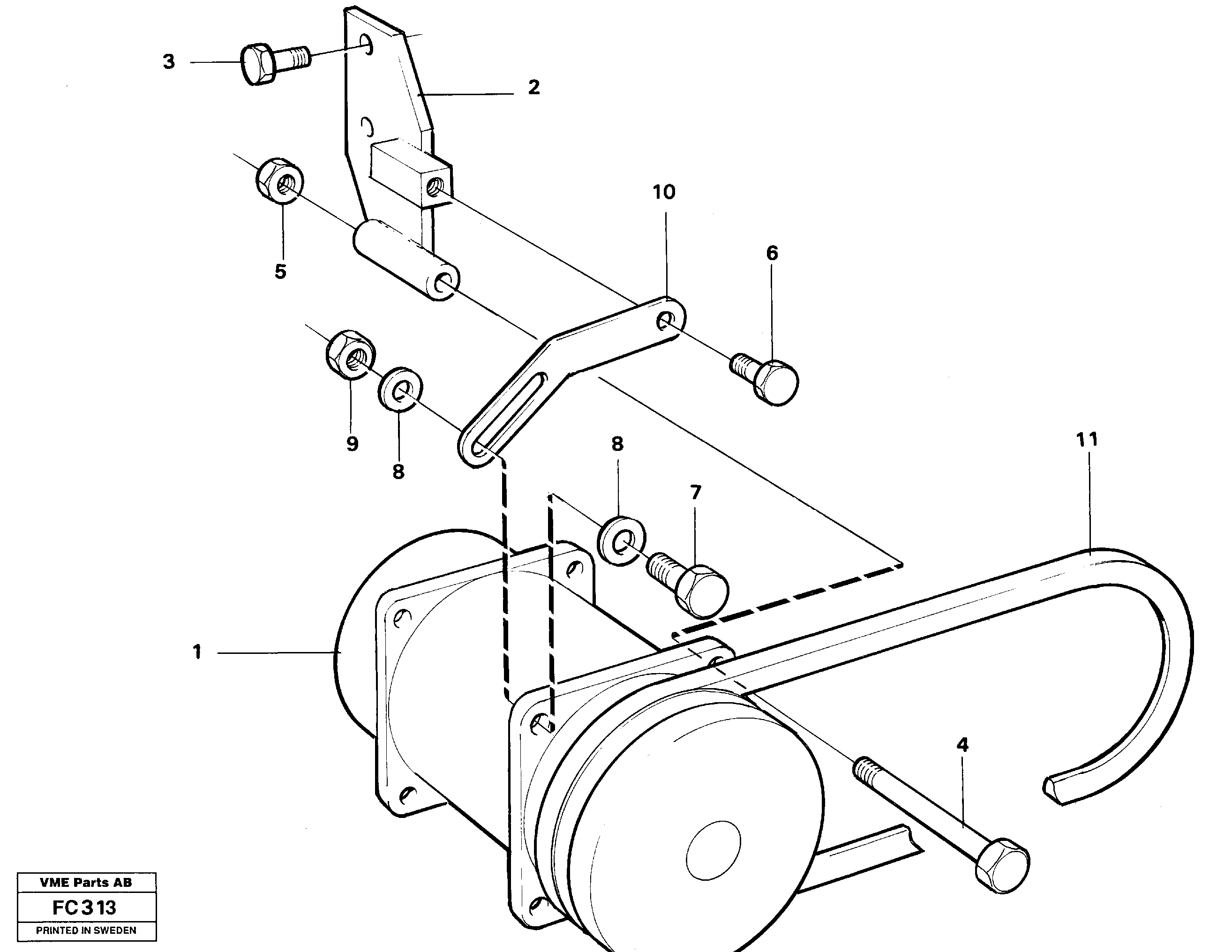 Compressor with fitting parts cooling agent R134 A  14261037 SER NO 17- — volvo parts diagram
