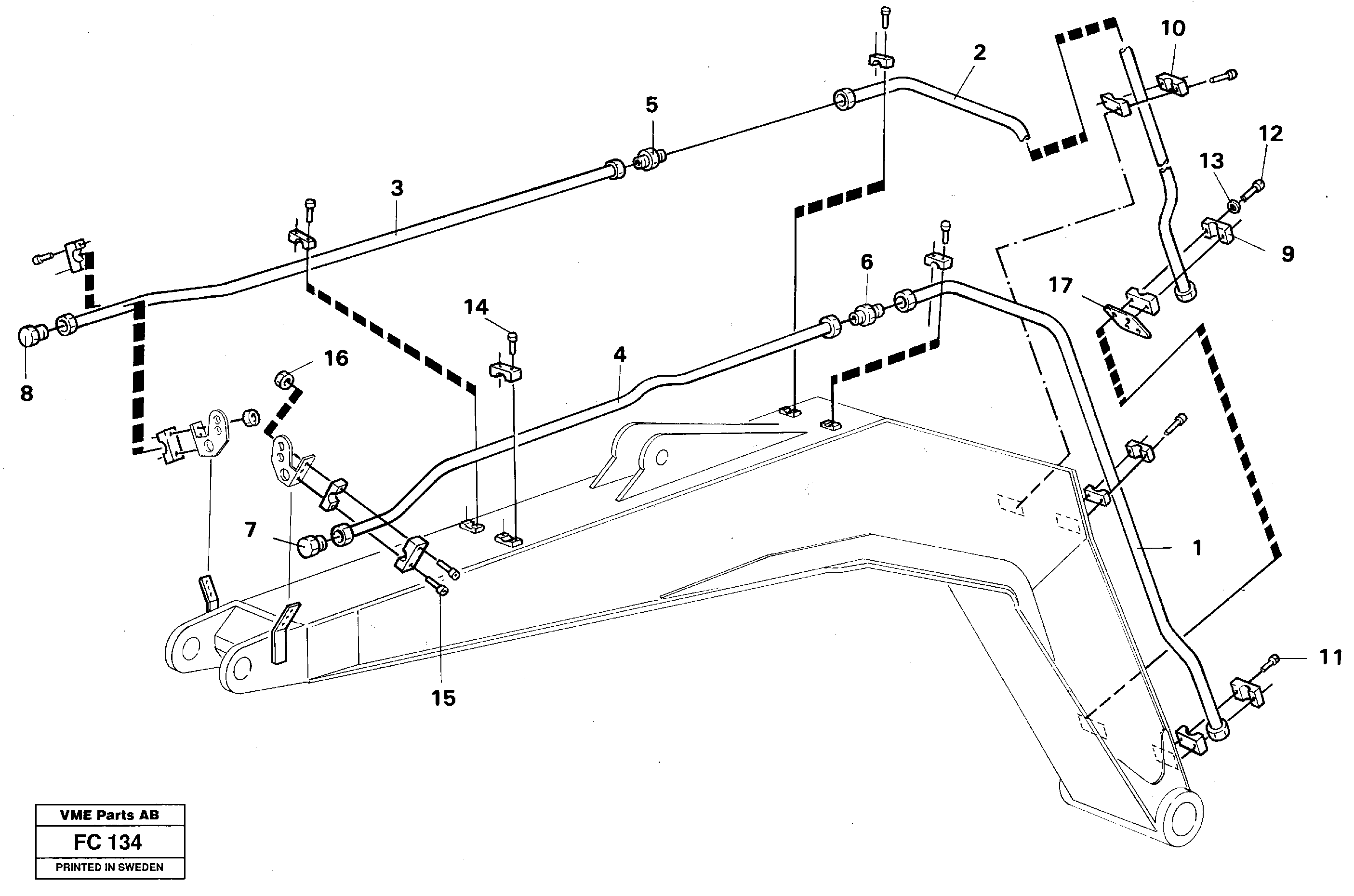 Hydr, hammer, boom  14258770 — volvo parts diagram