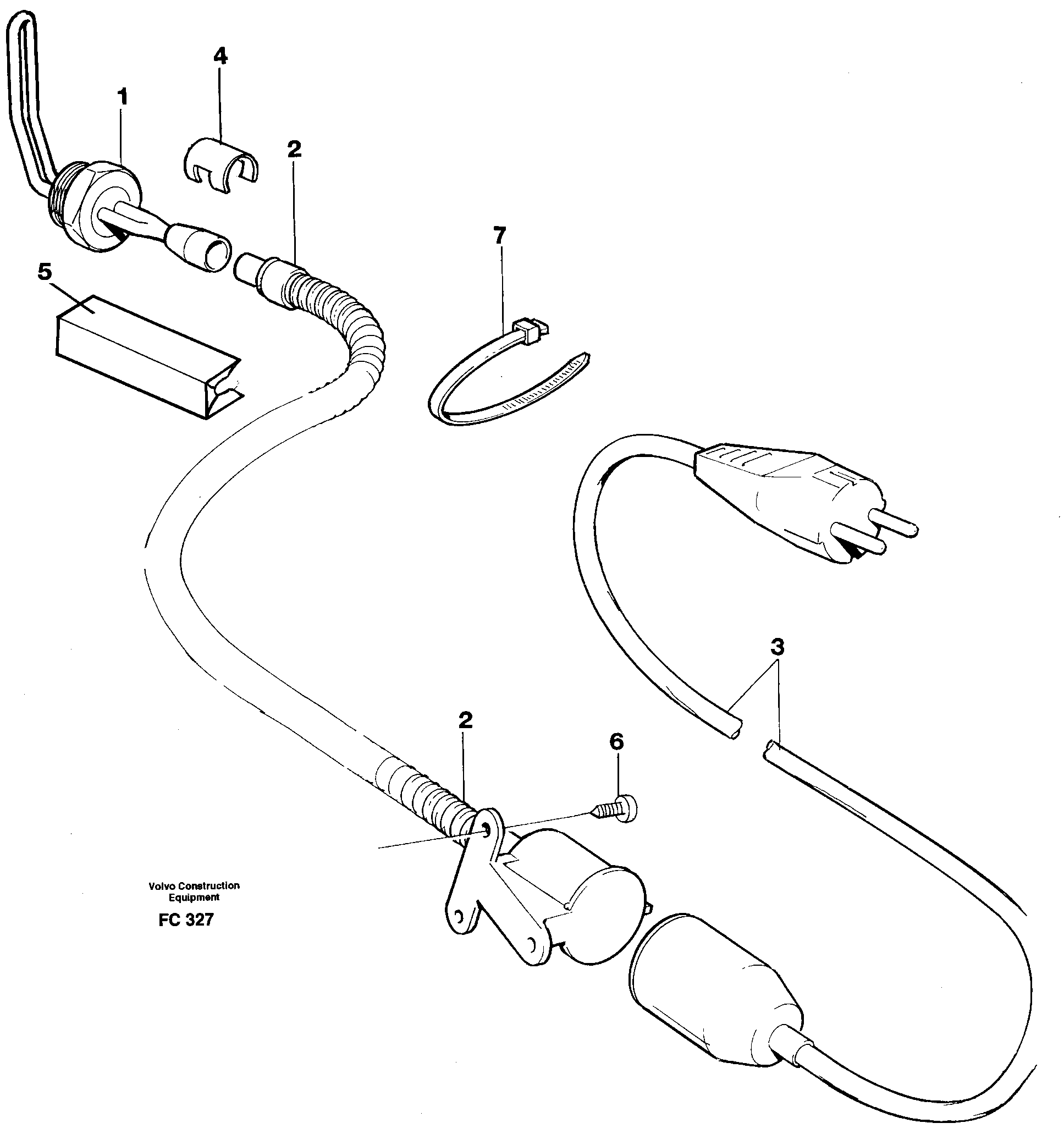 Engine heater  14260191 — volvo parts diagram