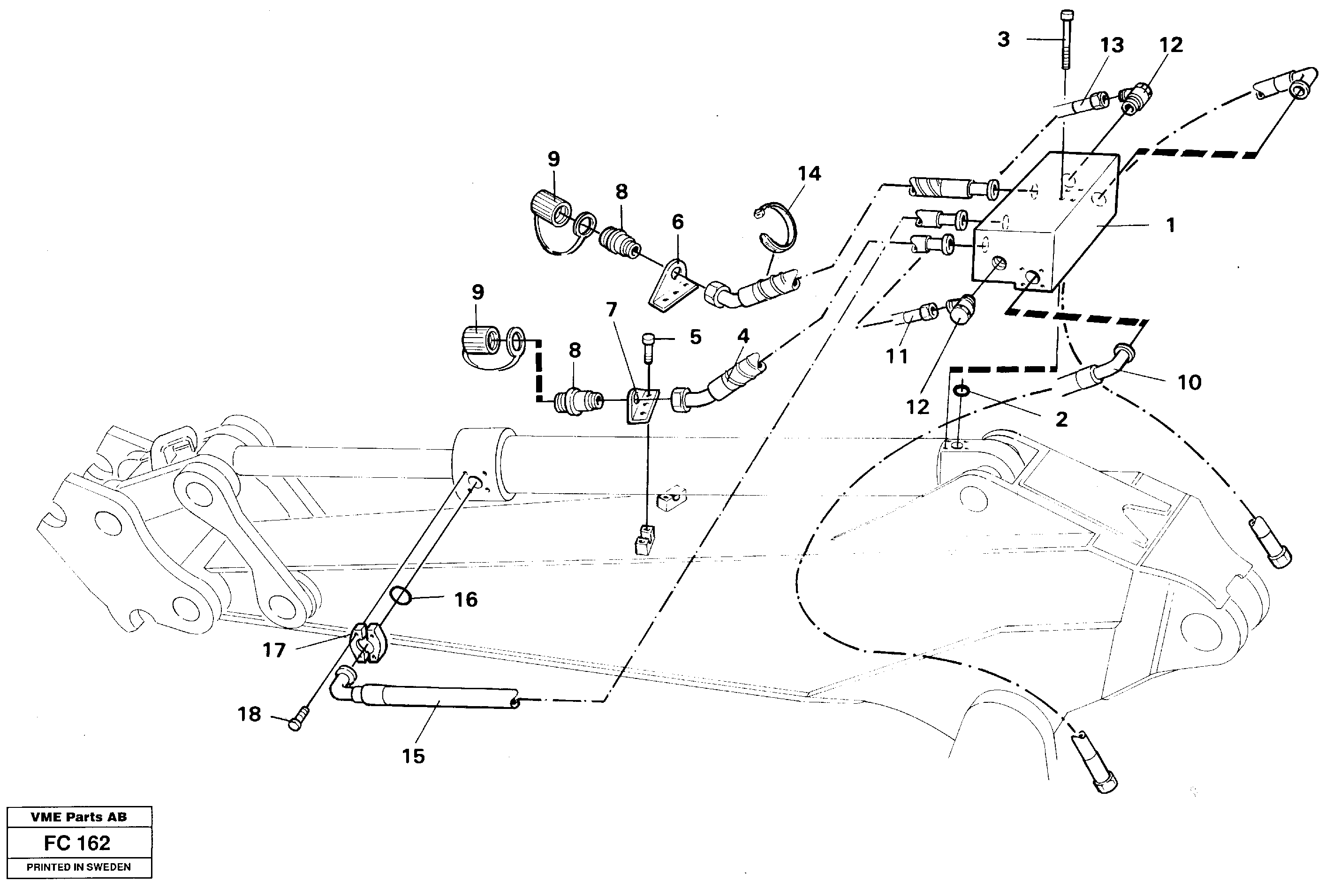 Grab bucket,equipment, dipper arm  14259547 — volvo parts diagram