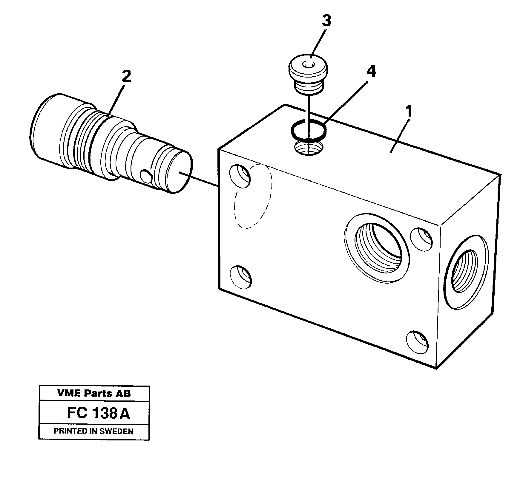 Pressure limiting valve, main valve — volvo parts diagram