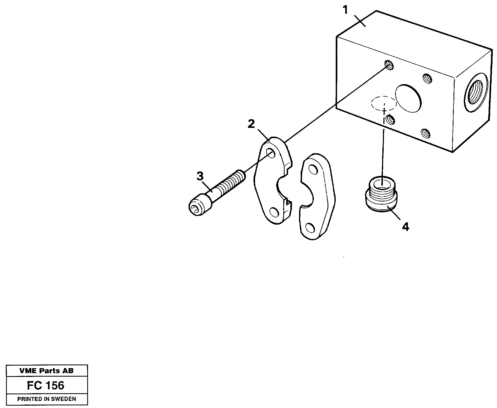 Adapter, slopebucket/rot equipment — volvo parts diagram