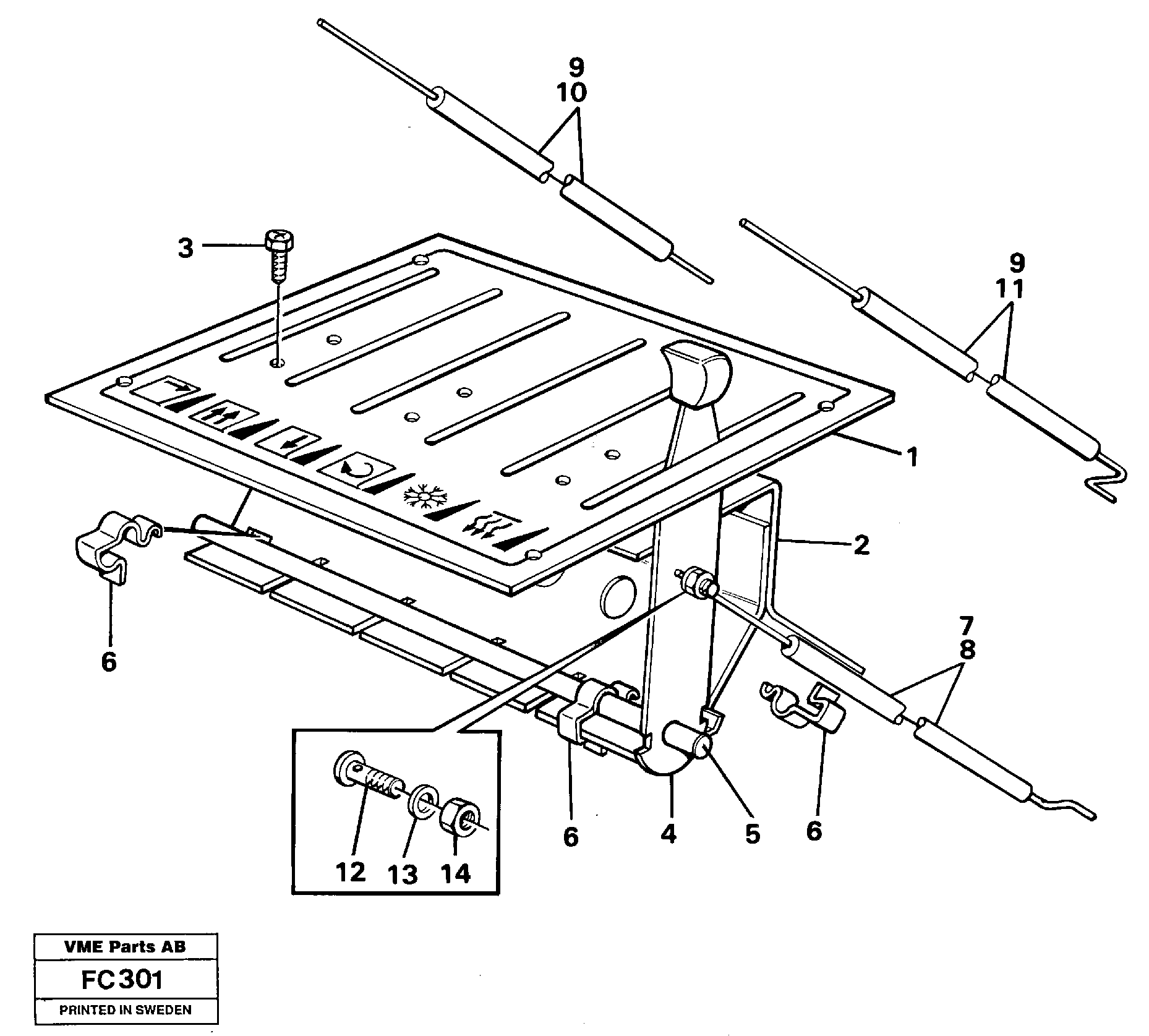 Heater control — volvo parts diagram