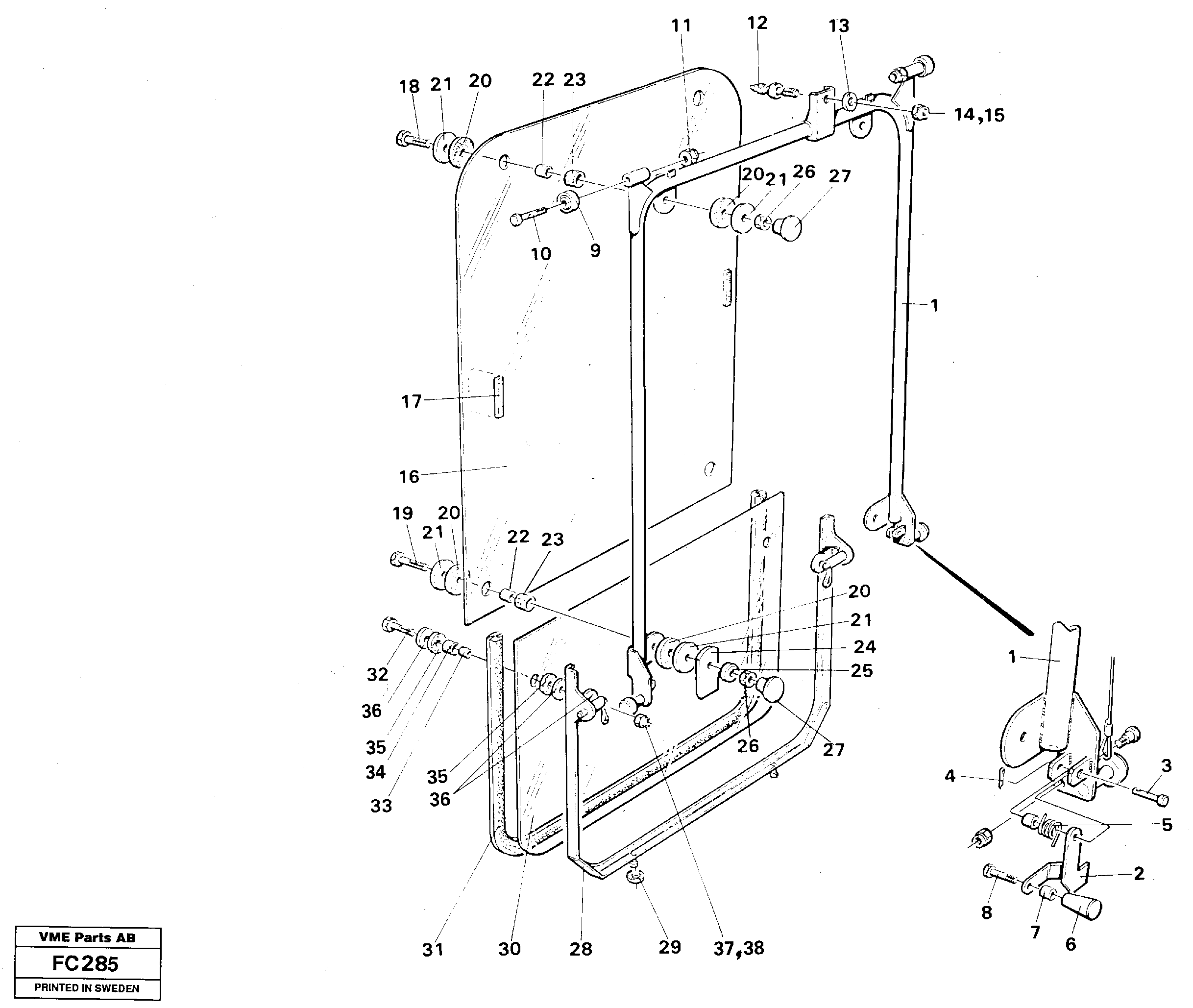 Front window — volvo parts diagram