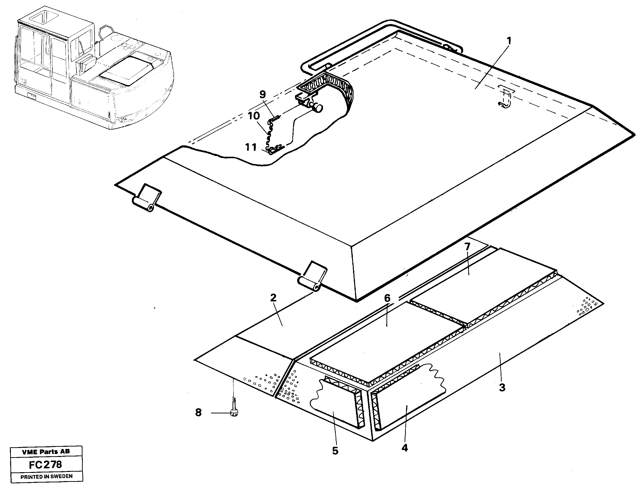 Hatch, engine — volvo parts diagram
