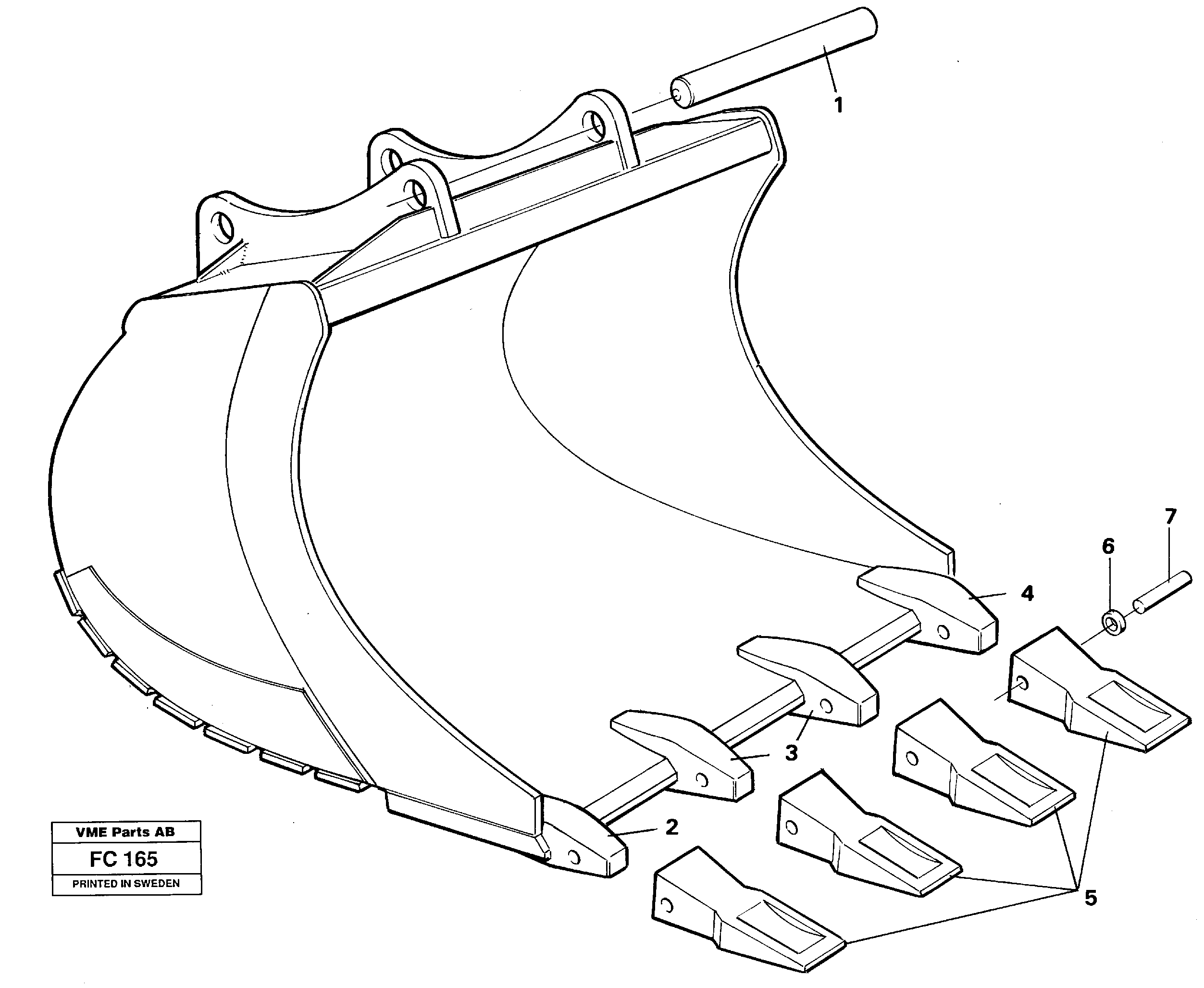 Buckets for Quickfit withplate cutting edges  14259265 14259266 14262956 14253077 — volvo parts diagram