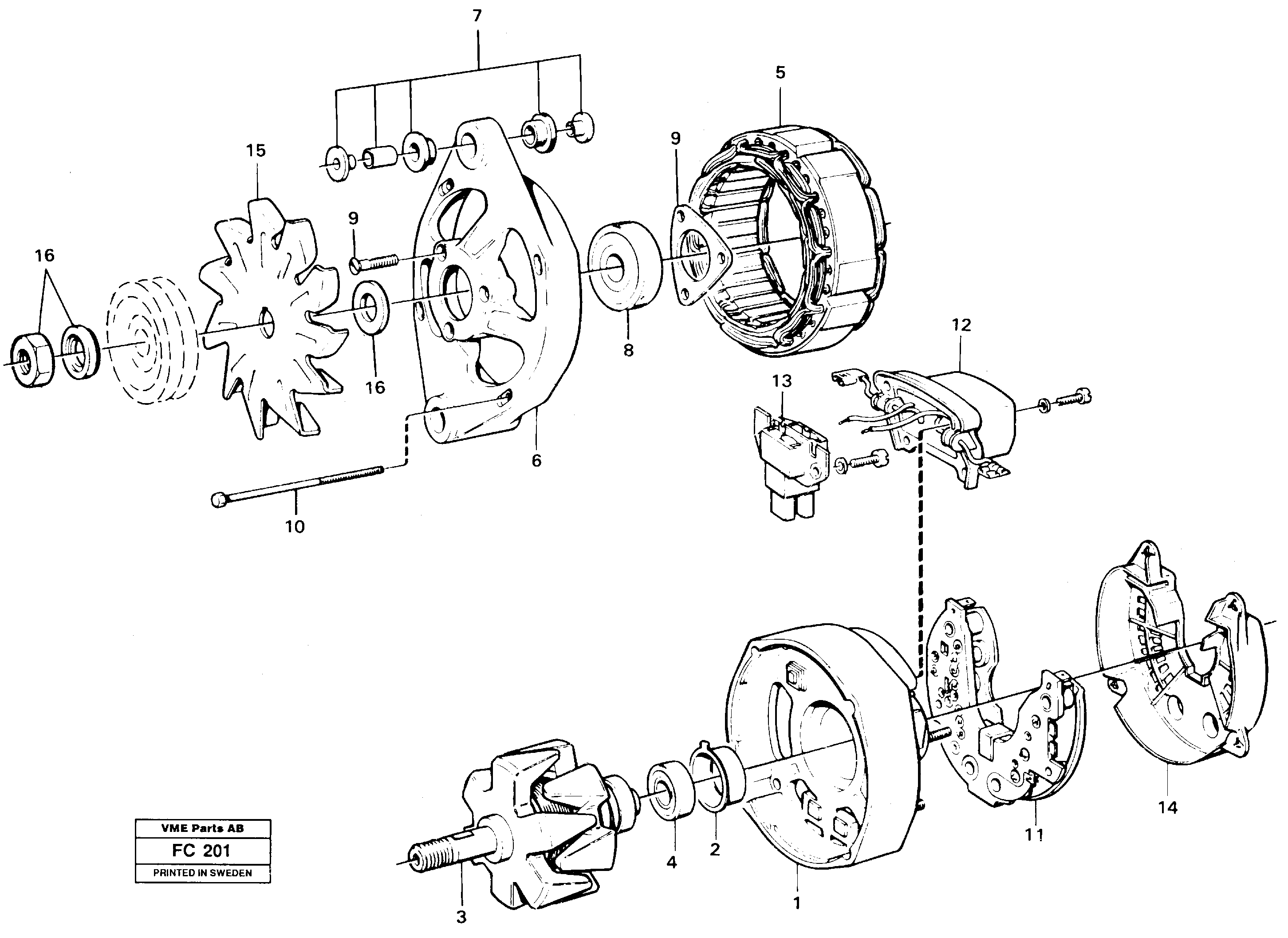 Alternator — volvo parts diagram