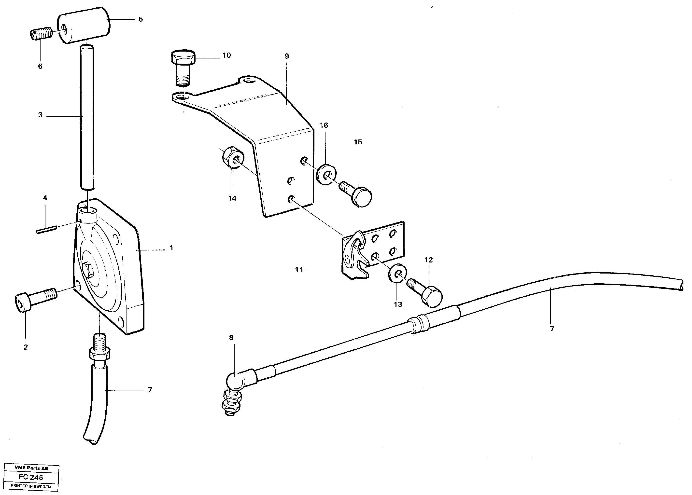 Throttle control — volvo parts diagram