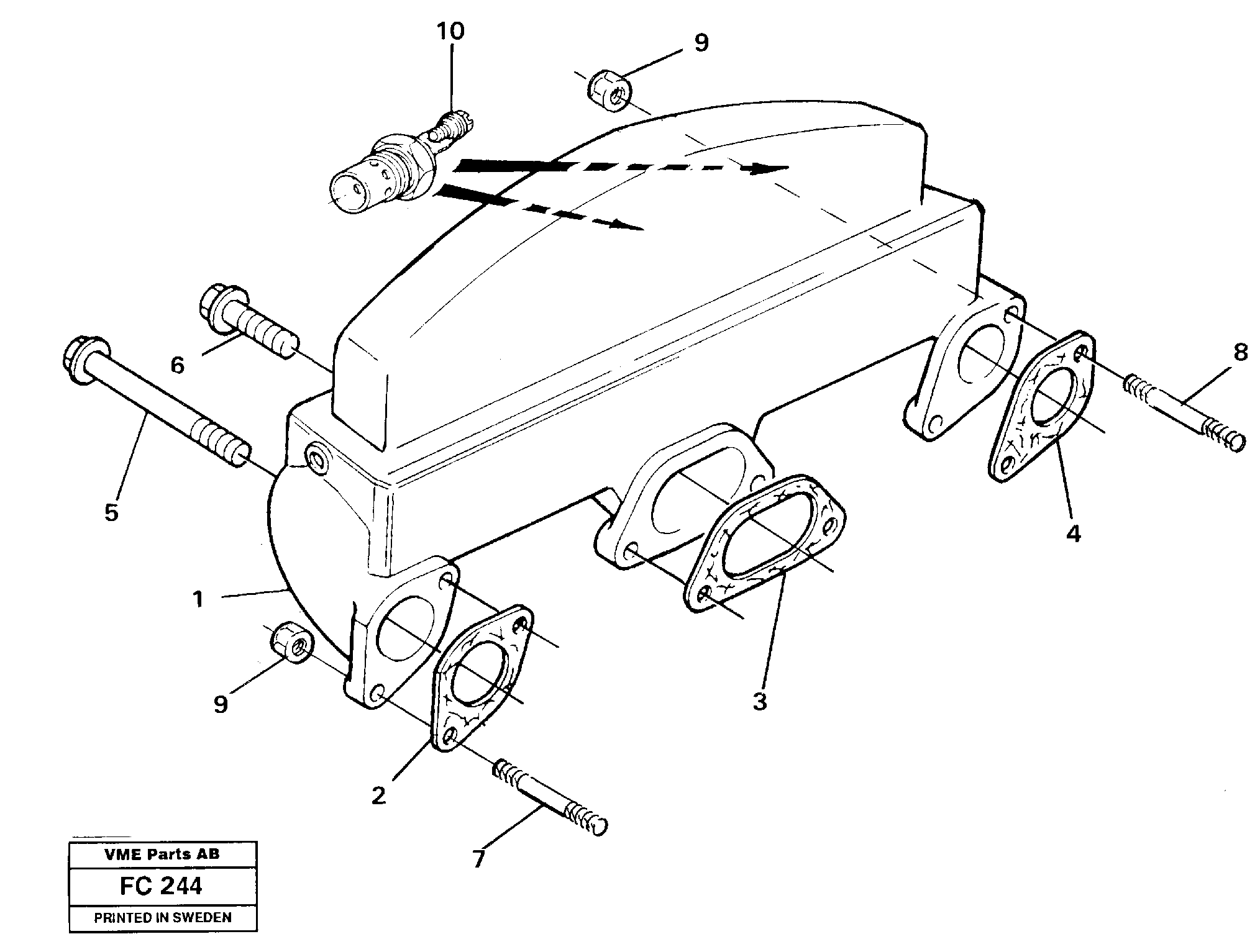 Inlet manifold — volvo parts diagram
