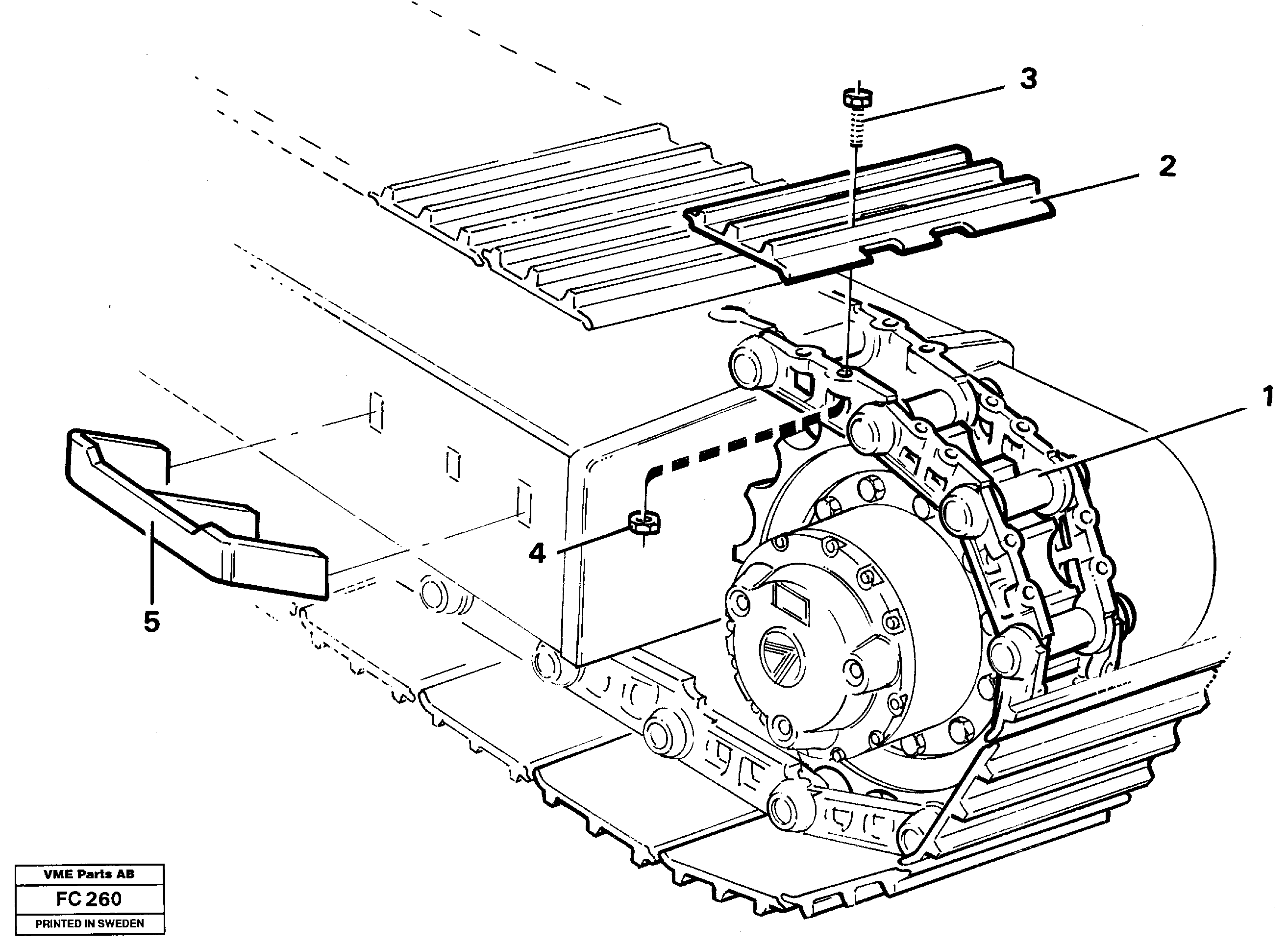 Crawler track — volvo parts diagram