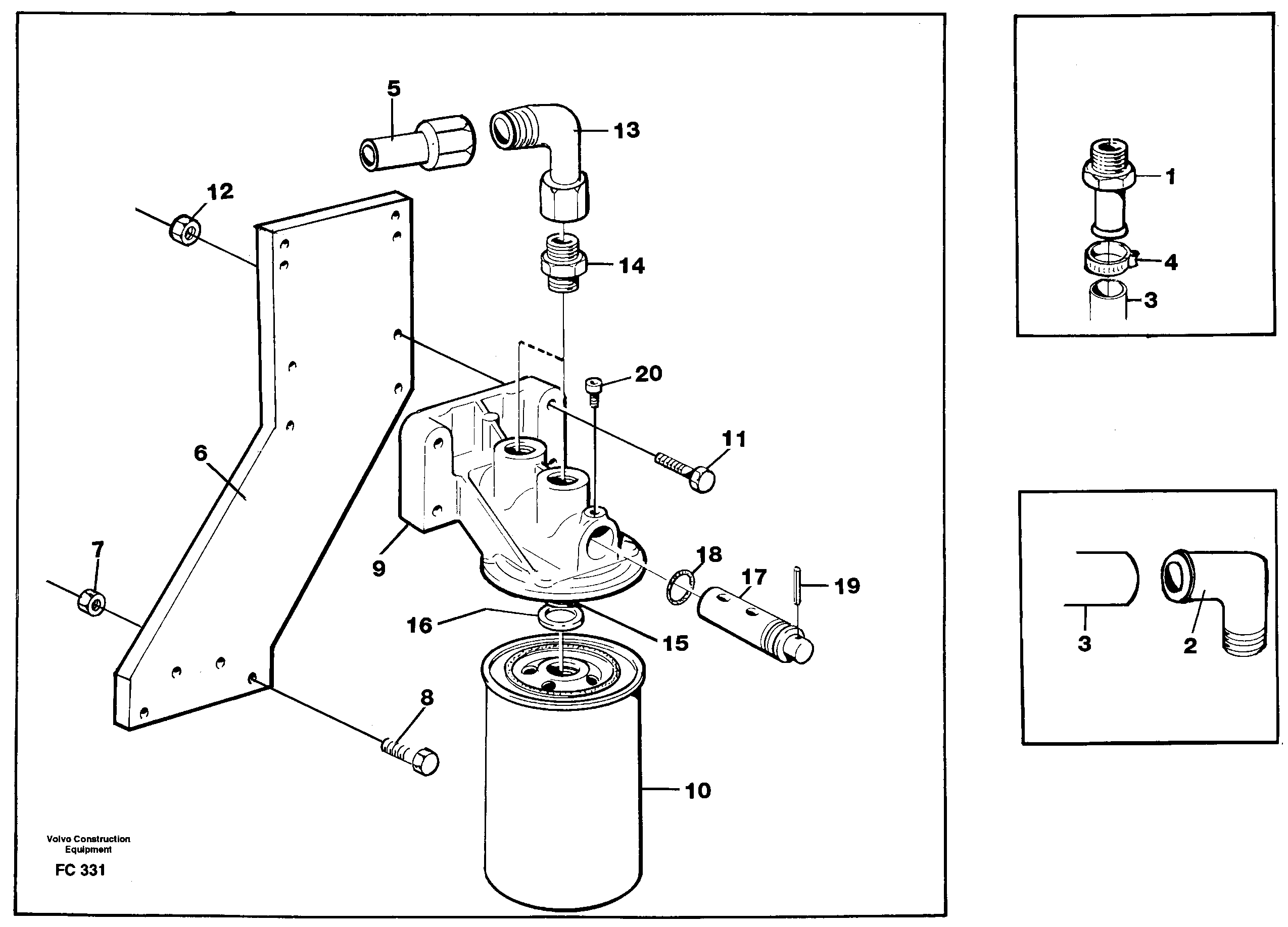 Coolant filter  14261022 — volvo parts diagram